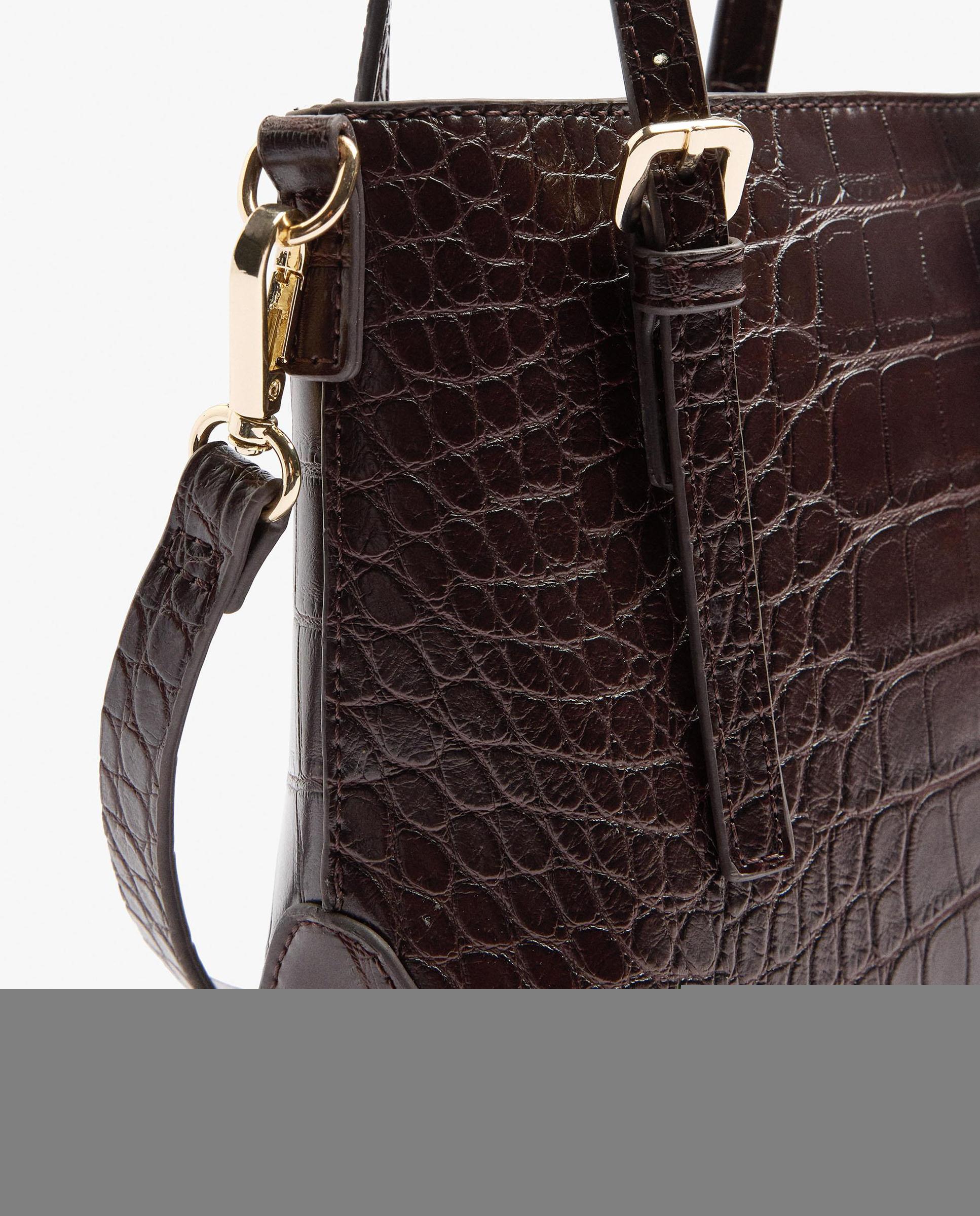 Bolso de fiesta convertible a bandolera con cierre de cremallera en liso - Parfois - Marrón oscuro Marrón oscuro-3