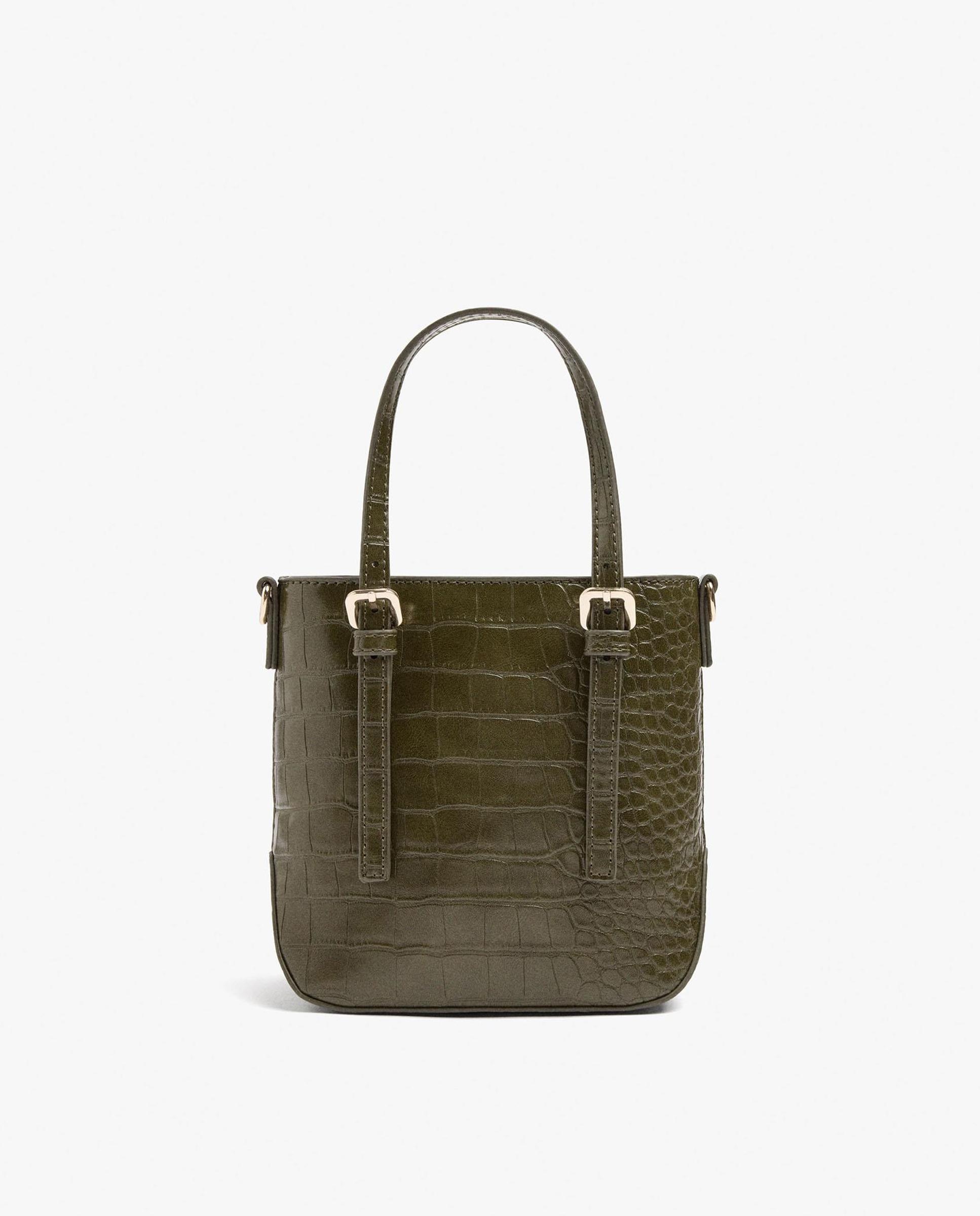 Bolso de fiesta convertible a bandolera con cierre de cremallera en liso - Parfois - Kaki Kaki-1