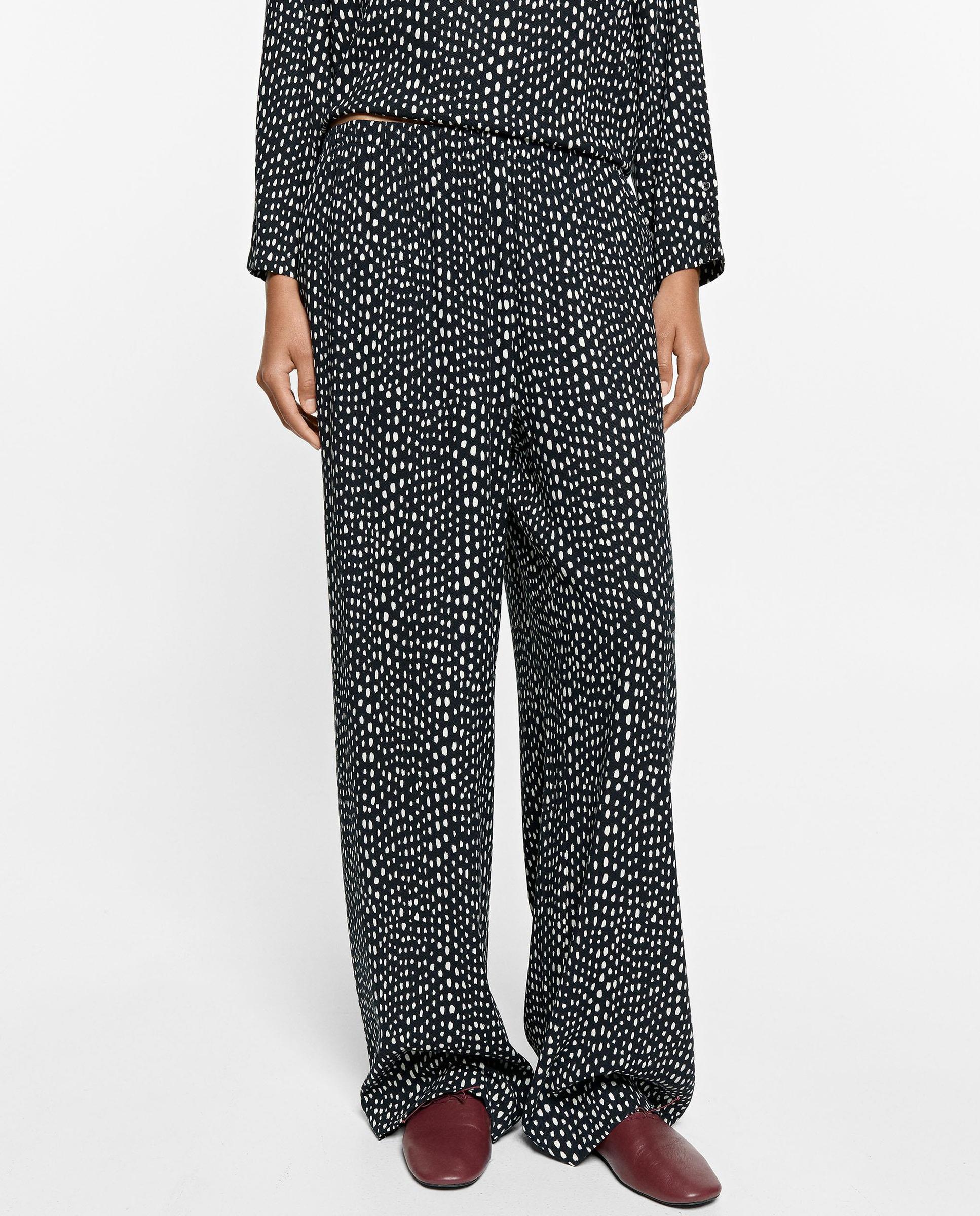 Pantalones rectos de mujer con cintura elástica y estampados - Parfois - Multicolor Multicolor-2