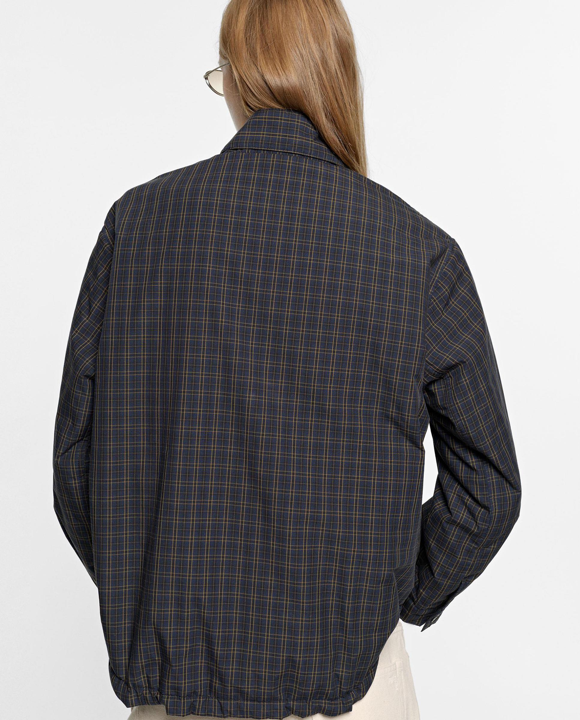Chaqueta de mujer 100% algodón con cierre de botones y pañuelo extraíble - Parfois - Azul marino Azul marino-4
