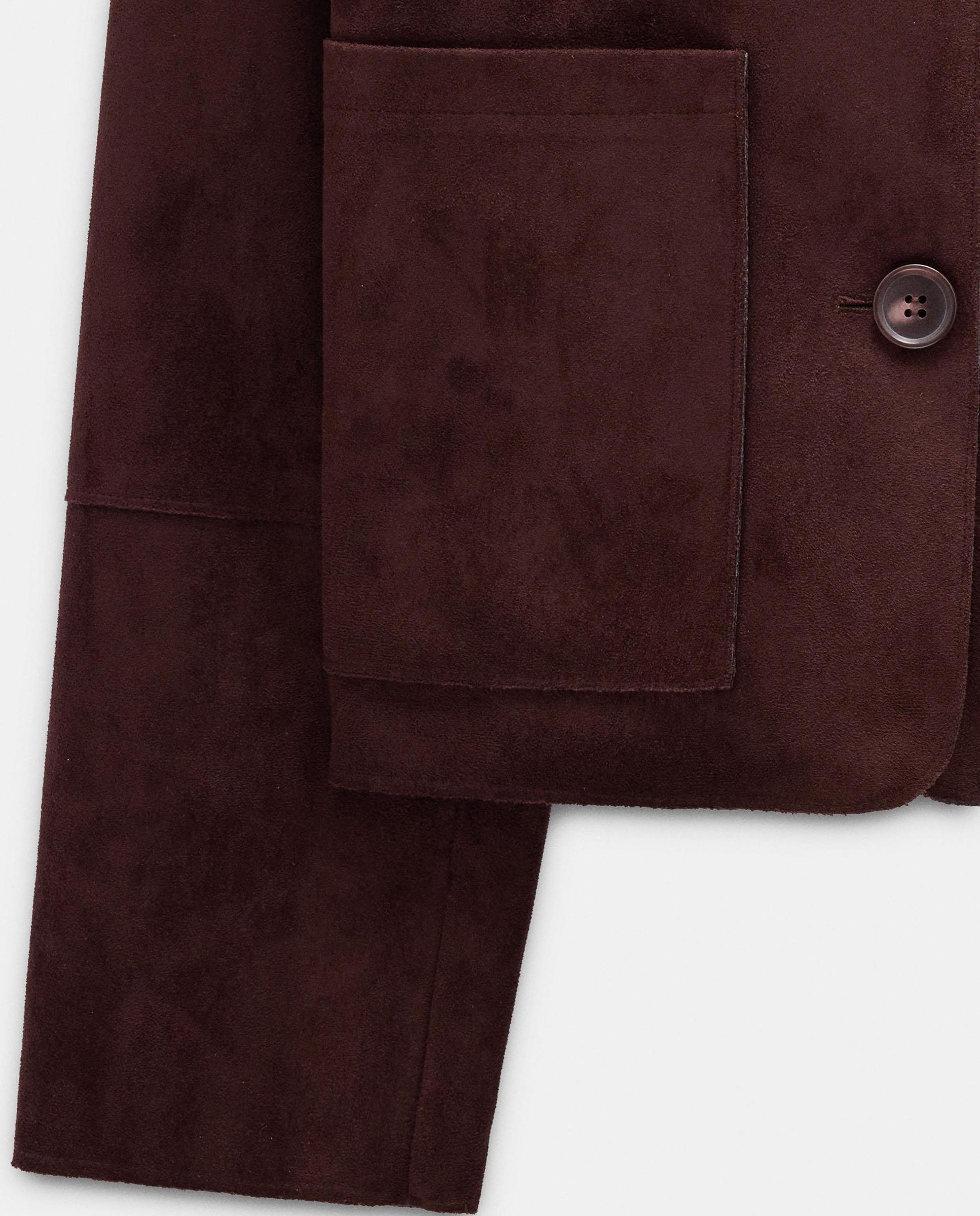 Chaqueta de mujer efecto ante con cierre de botones en liso - Parfois - Marrón oscuro Marrón oscuro-5