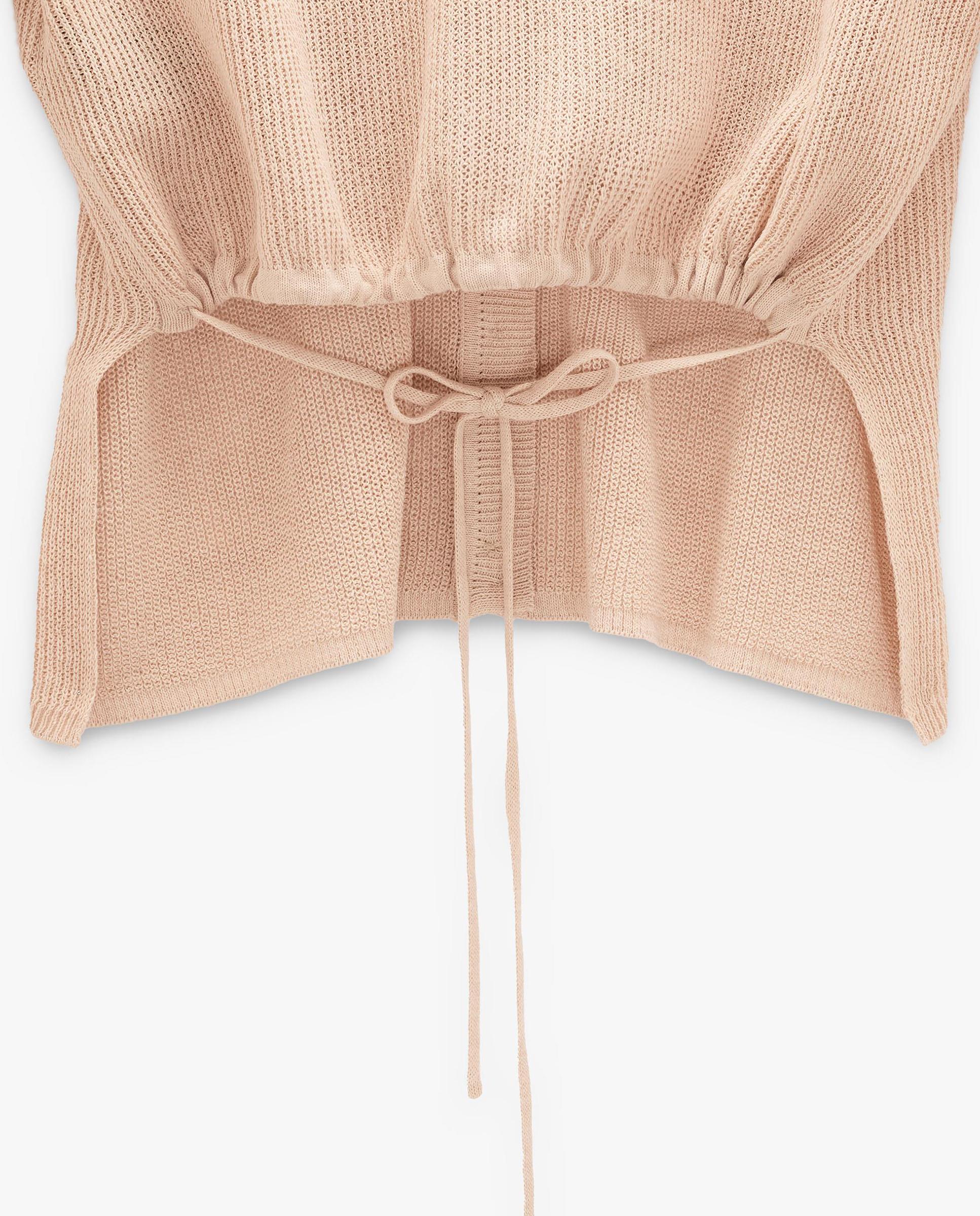Cárdigan de mujer de punto con botones en liso - Parfois - Beige Beige-5