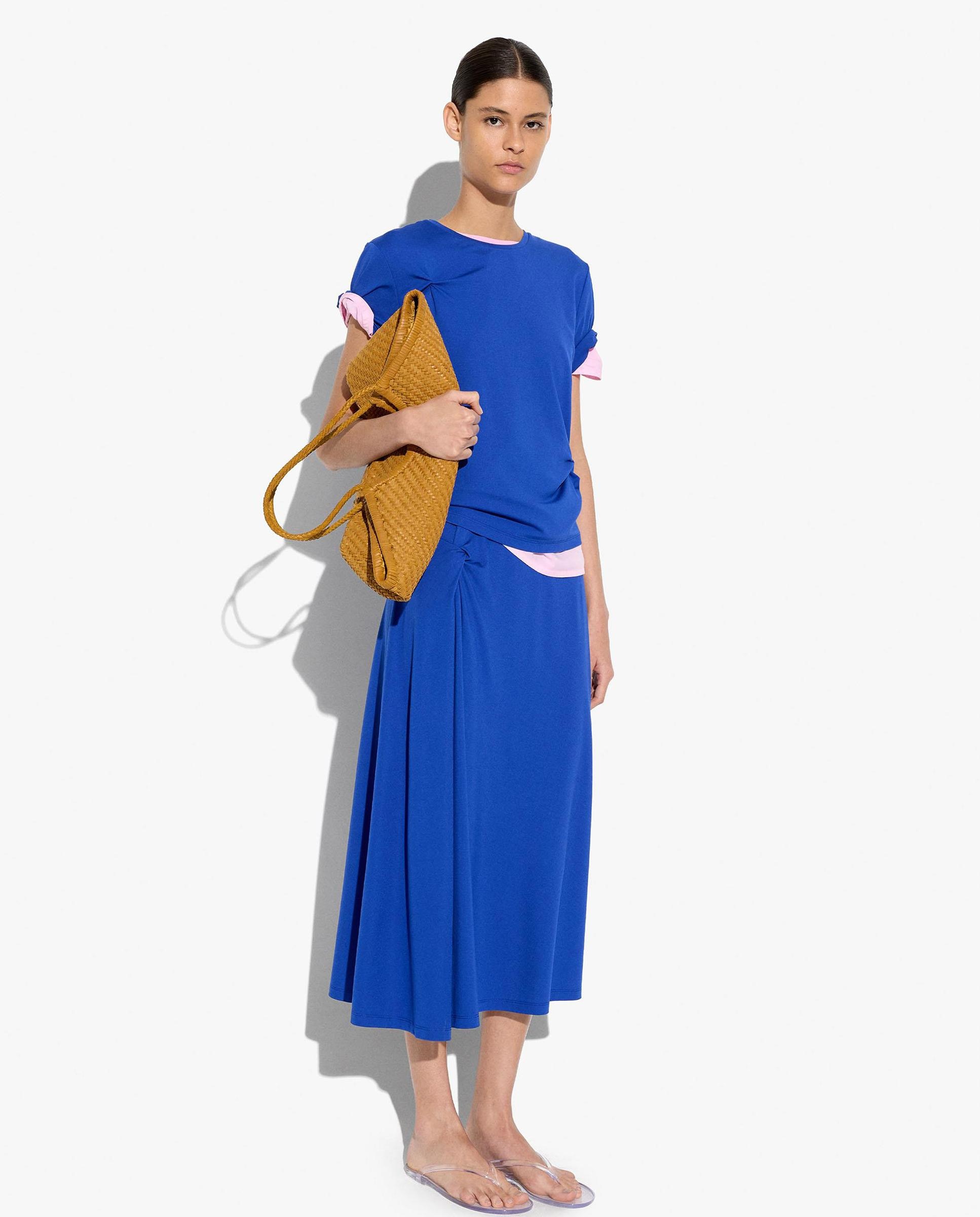 Parfois - Falda midi con fruncido y vuelo.
