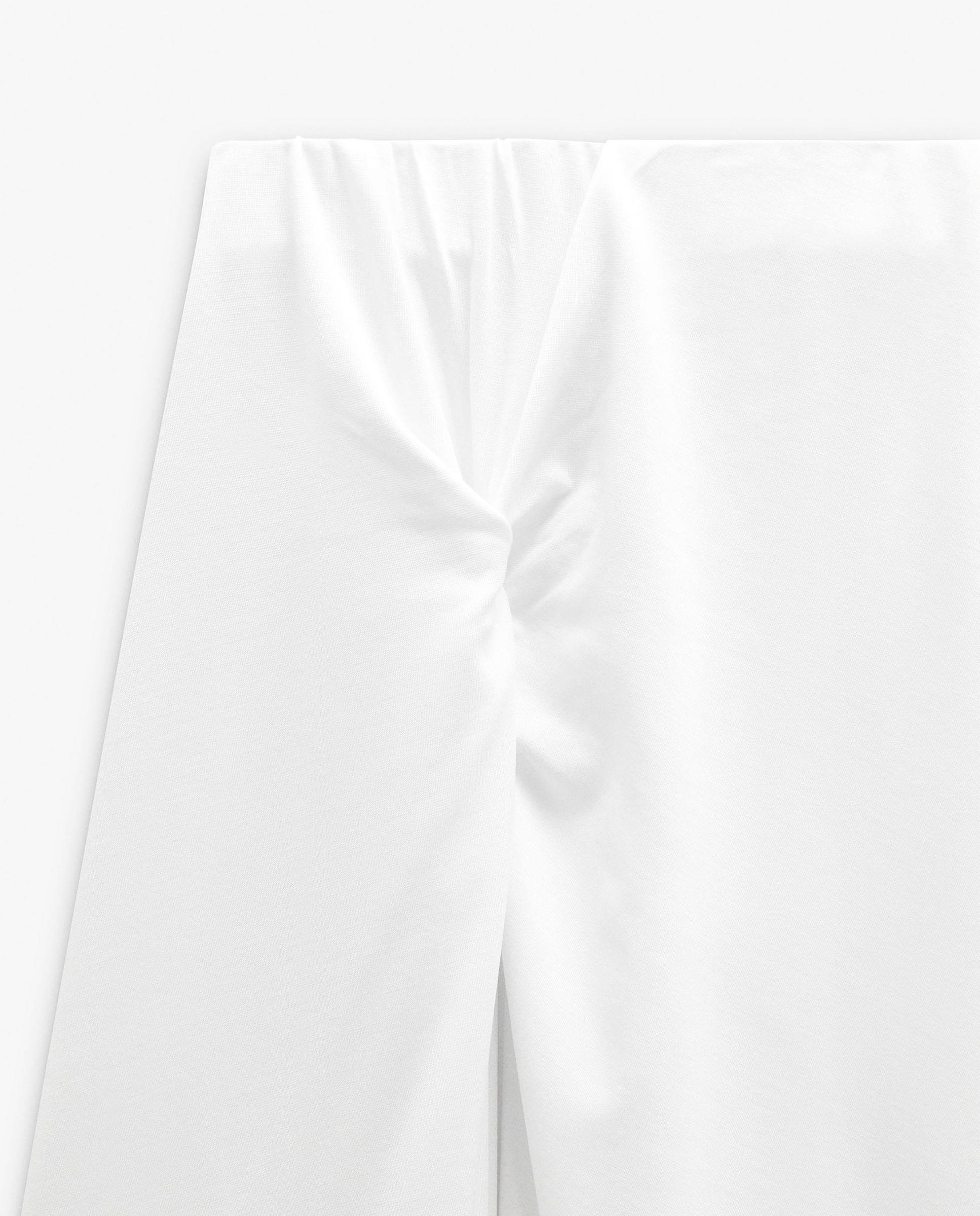 Falda midi con fruncido y vuelo - Parfois - Blanco Blanco-6