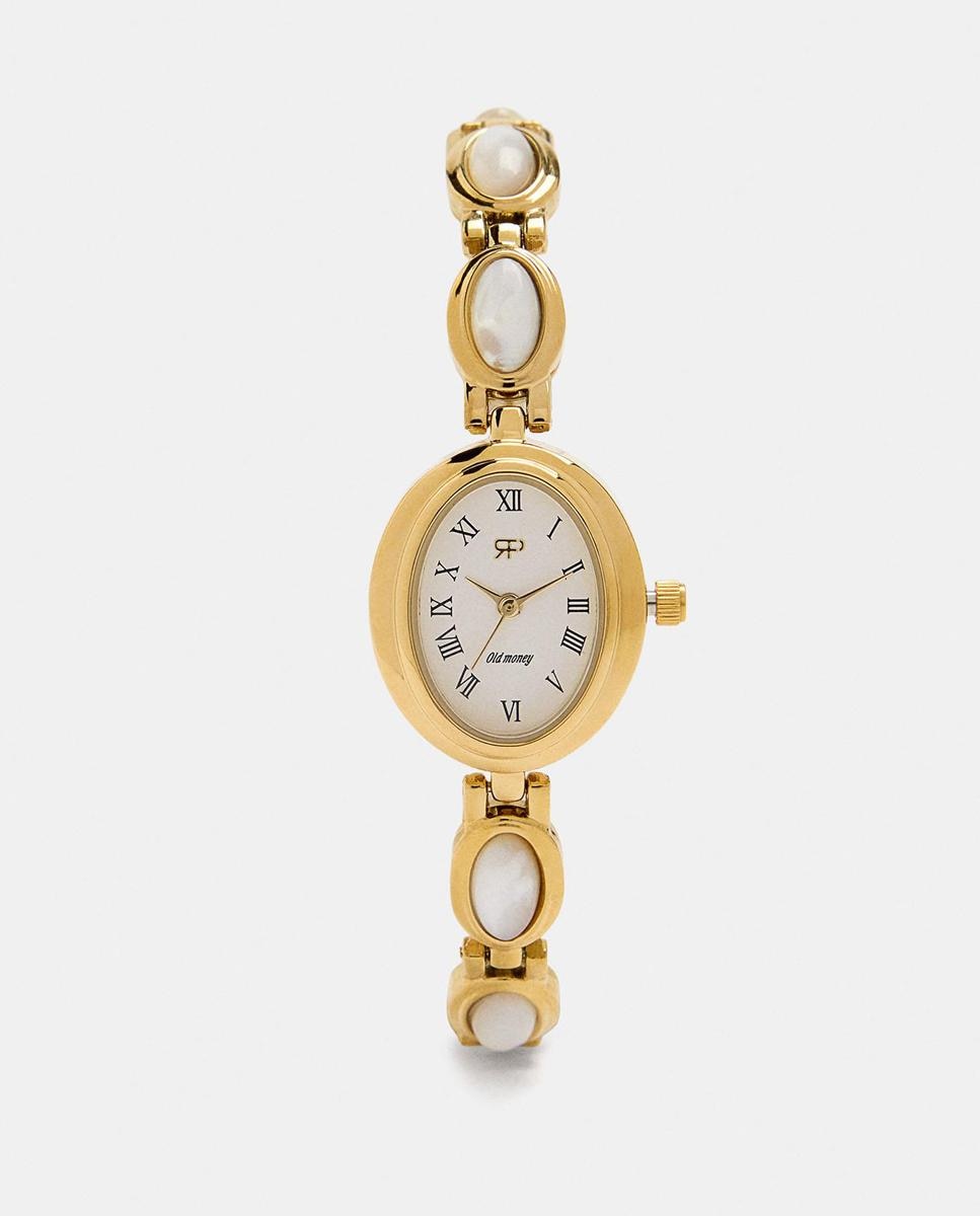 Imagen 0 de Reloj de mujer con correa de abalorio de perlas Multicolor
