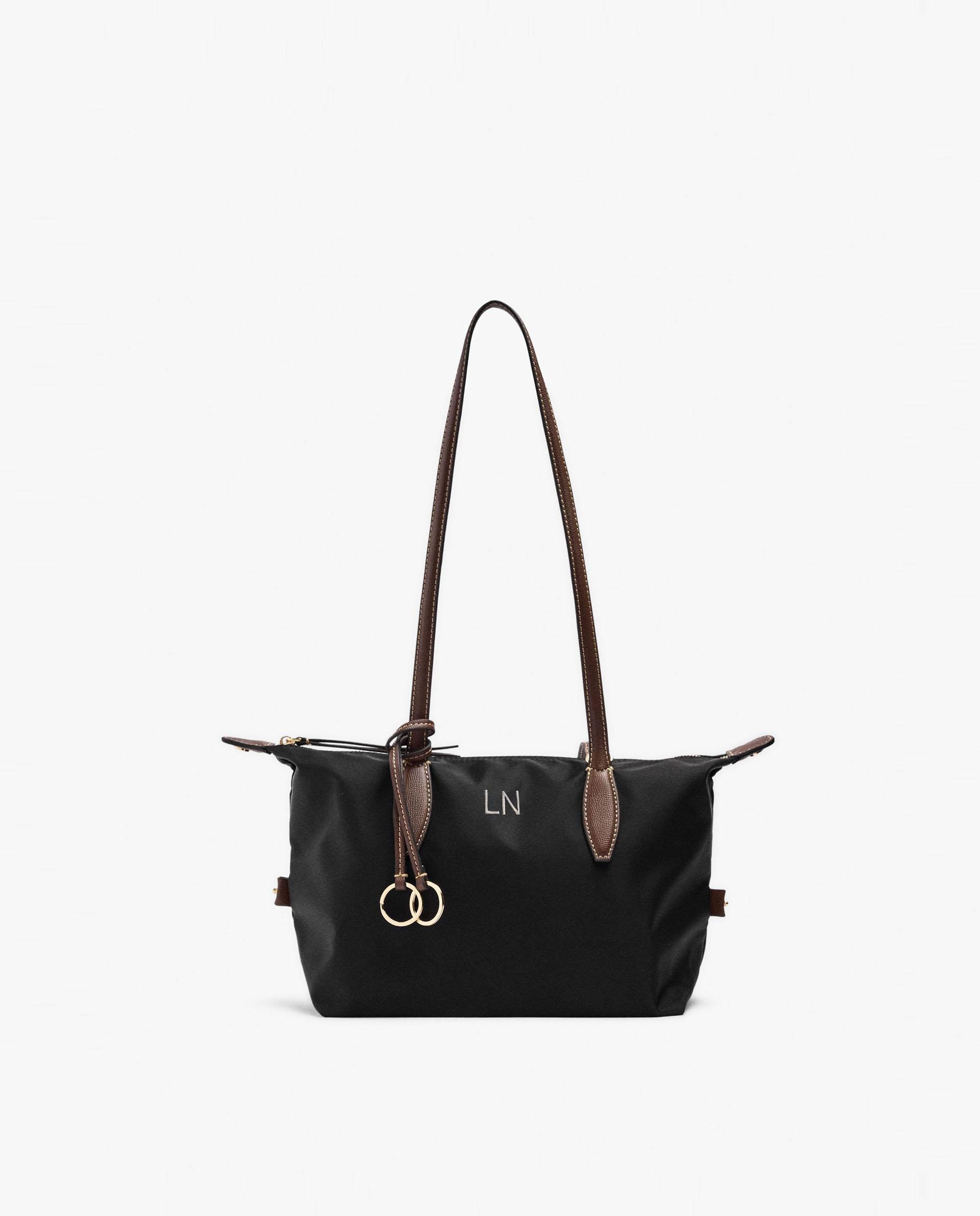 Shopper grande con cierre de cremallera en liso - Parfois - Negro Negro-1