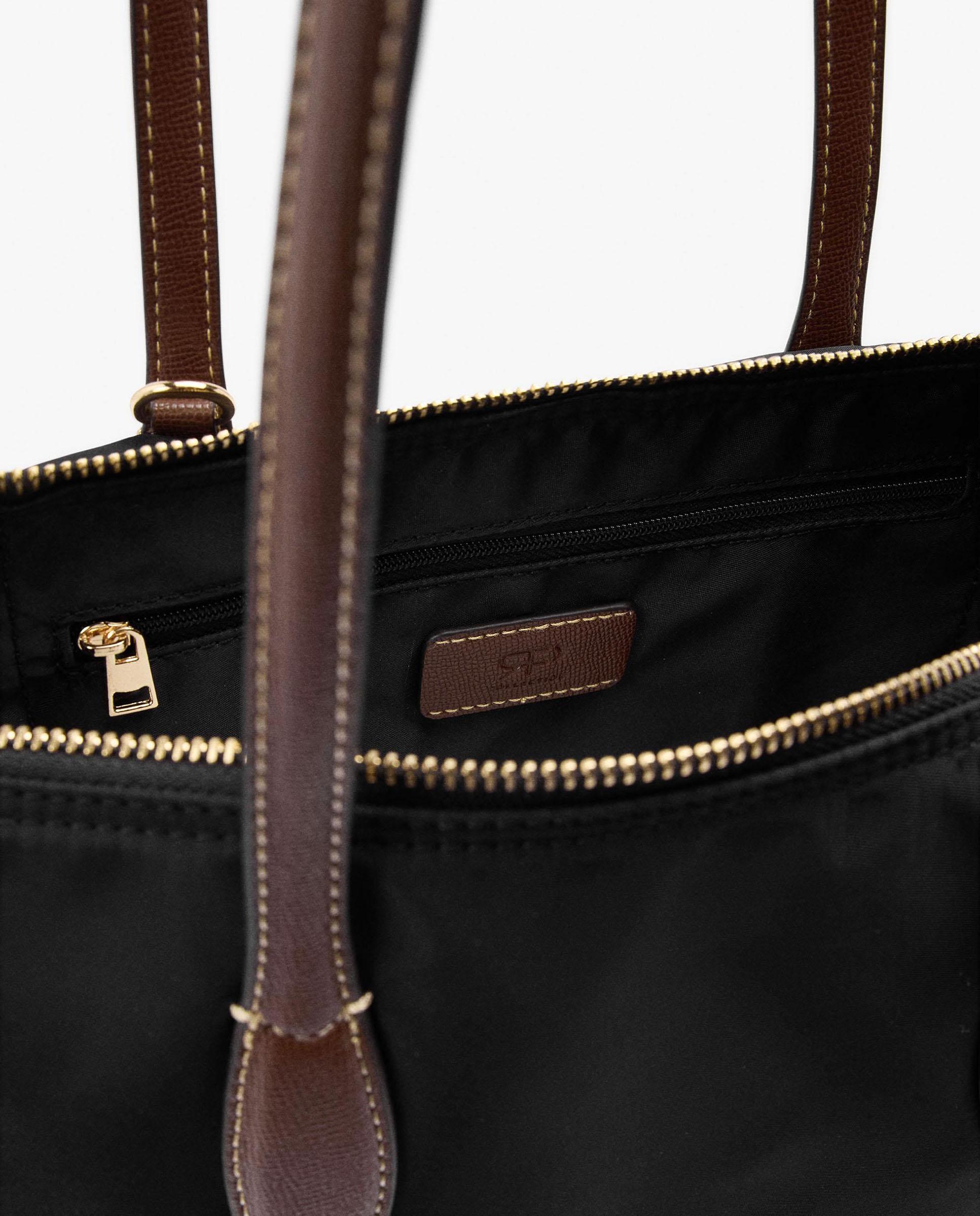 Shopper grande con cierre de cremallera en liso - Parfois - Negro Negro-4