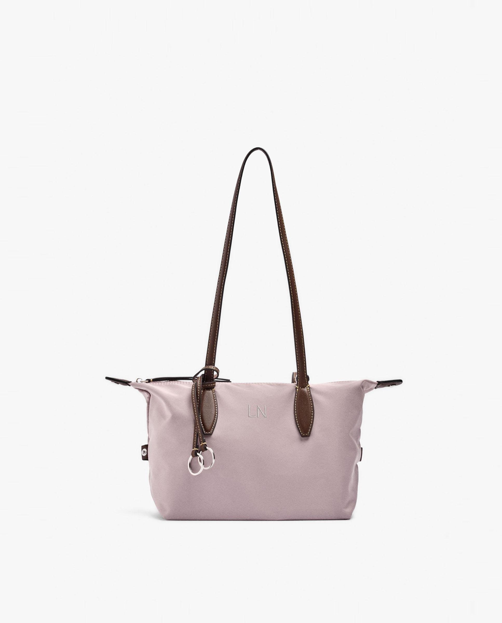 Shopper grande con cierre de cremallera en liso - Parfois - Rosa Rosa-1