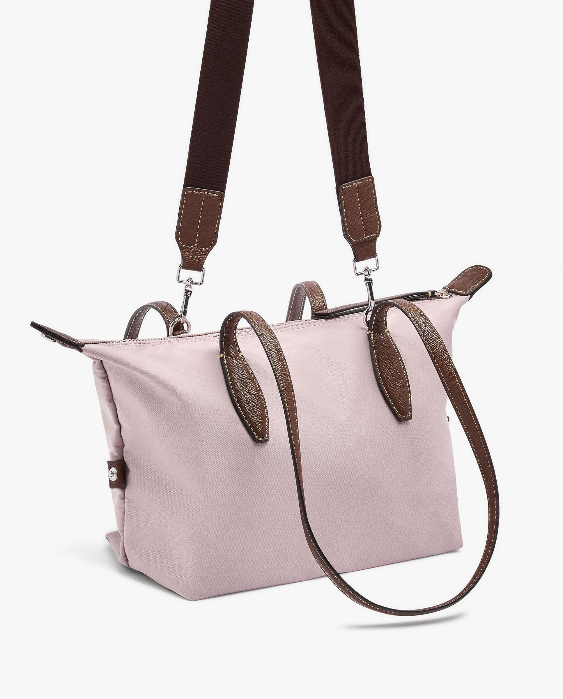 Shopper grande con cierre de cremallera en liso - Parfois - Rosa Rosa-2