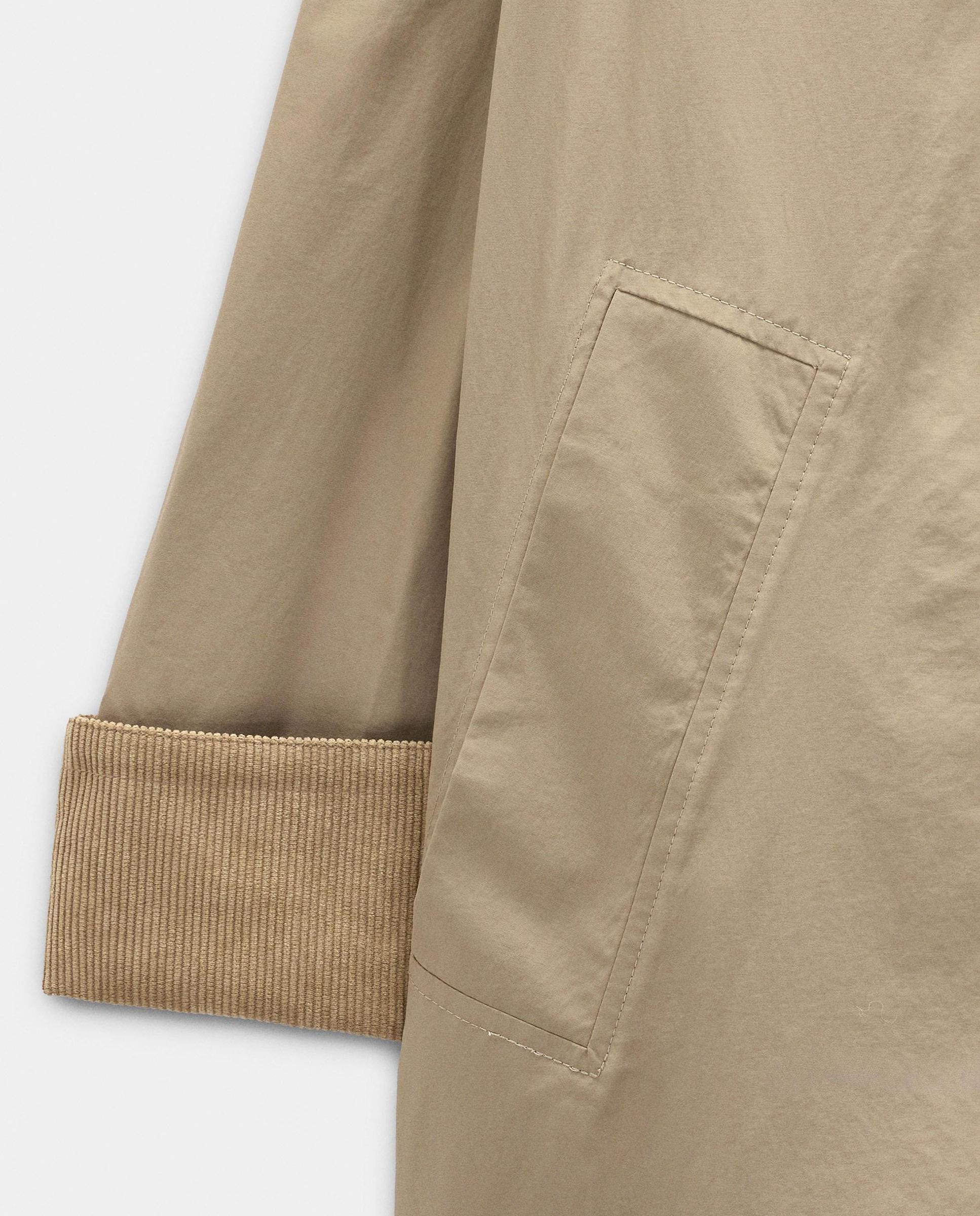 Parka de mujer con contraste de texturas y botones - Parfois - Beige Beige-6
