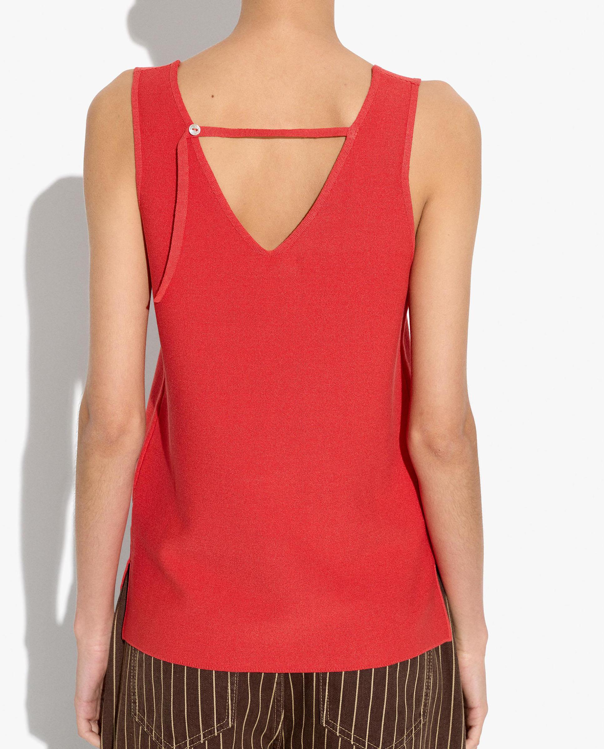 Top de mujer de punto sin mangas en liso - Parfois - Coral Coral-4