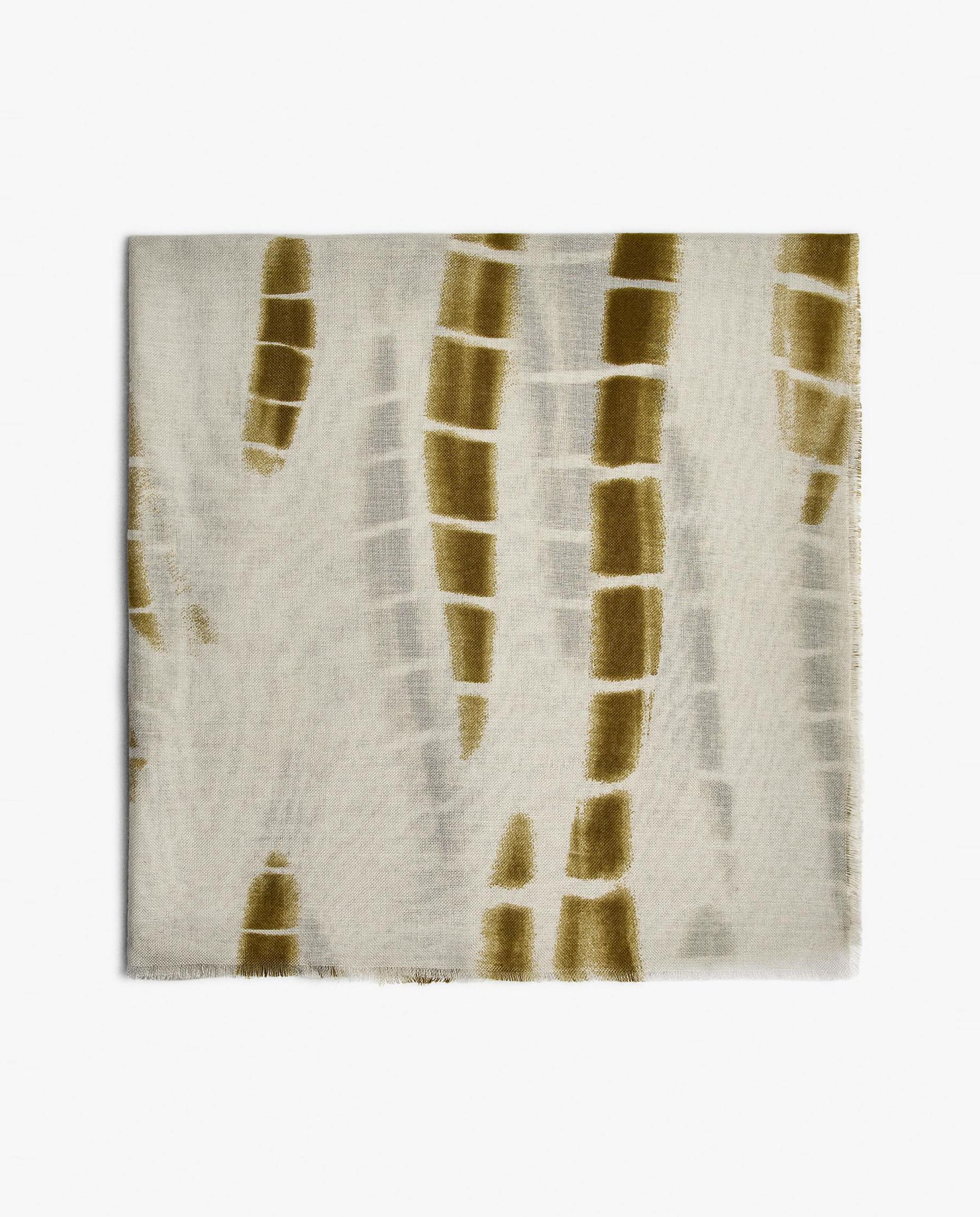 Pañuelo con pespuntes y estampados - Parfois - Gris claro Gris claro-1