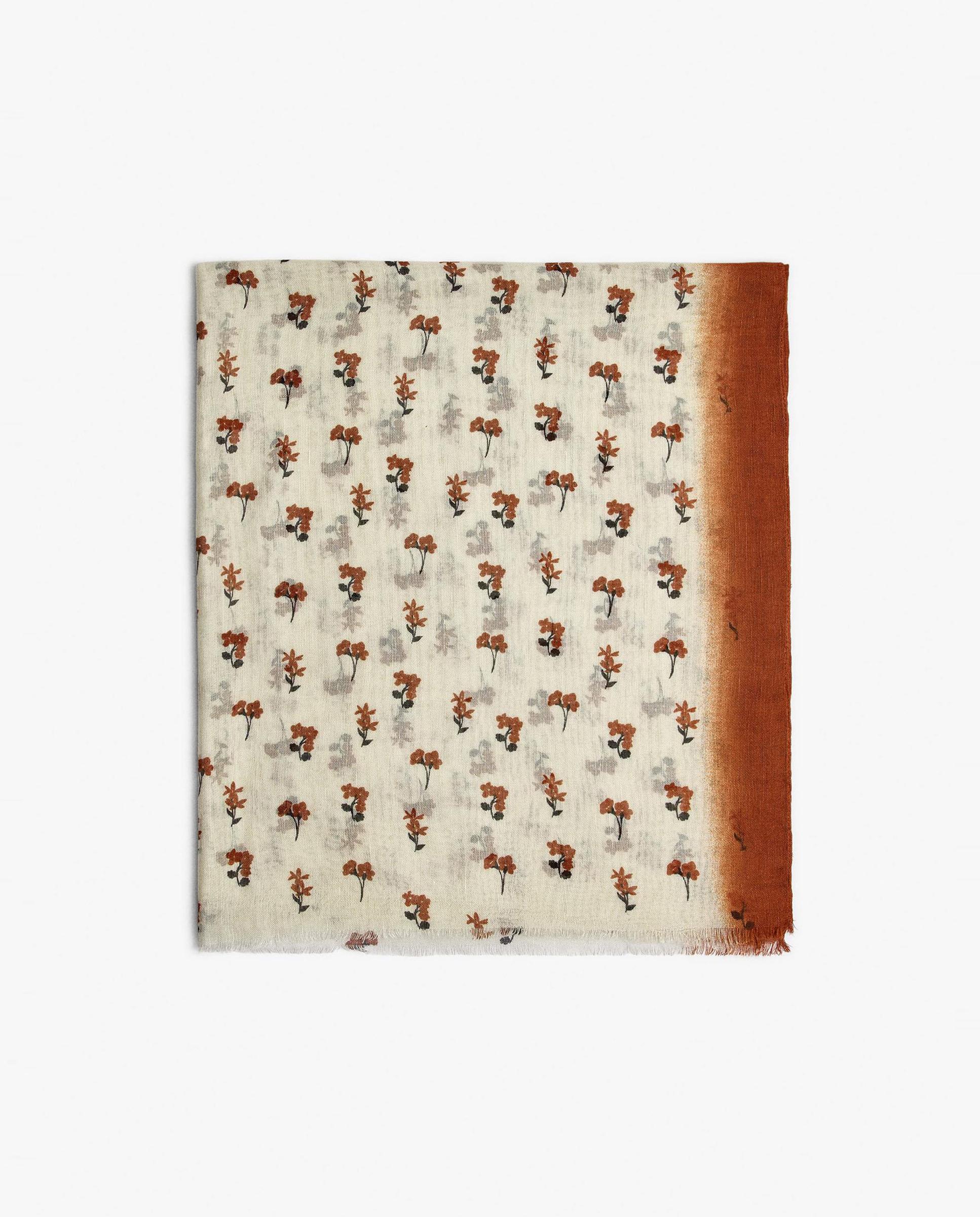 Pañuelo con pespuntes y estampado floral - Parfois - Crudo Crudo-1