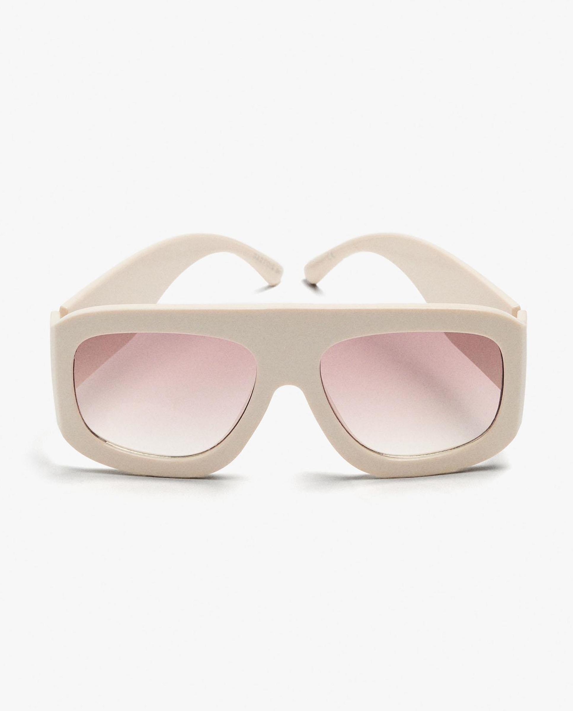 Gafas de sol de mujer con protección uv y forma rectangular en liso - Parfois - Crudo Crudo-1