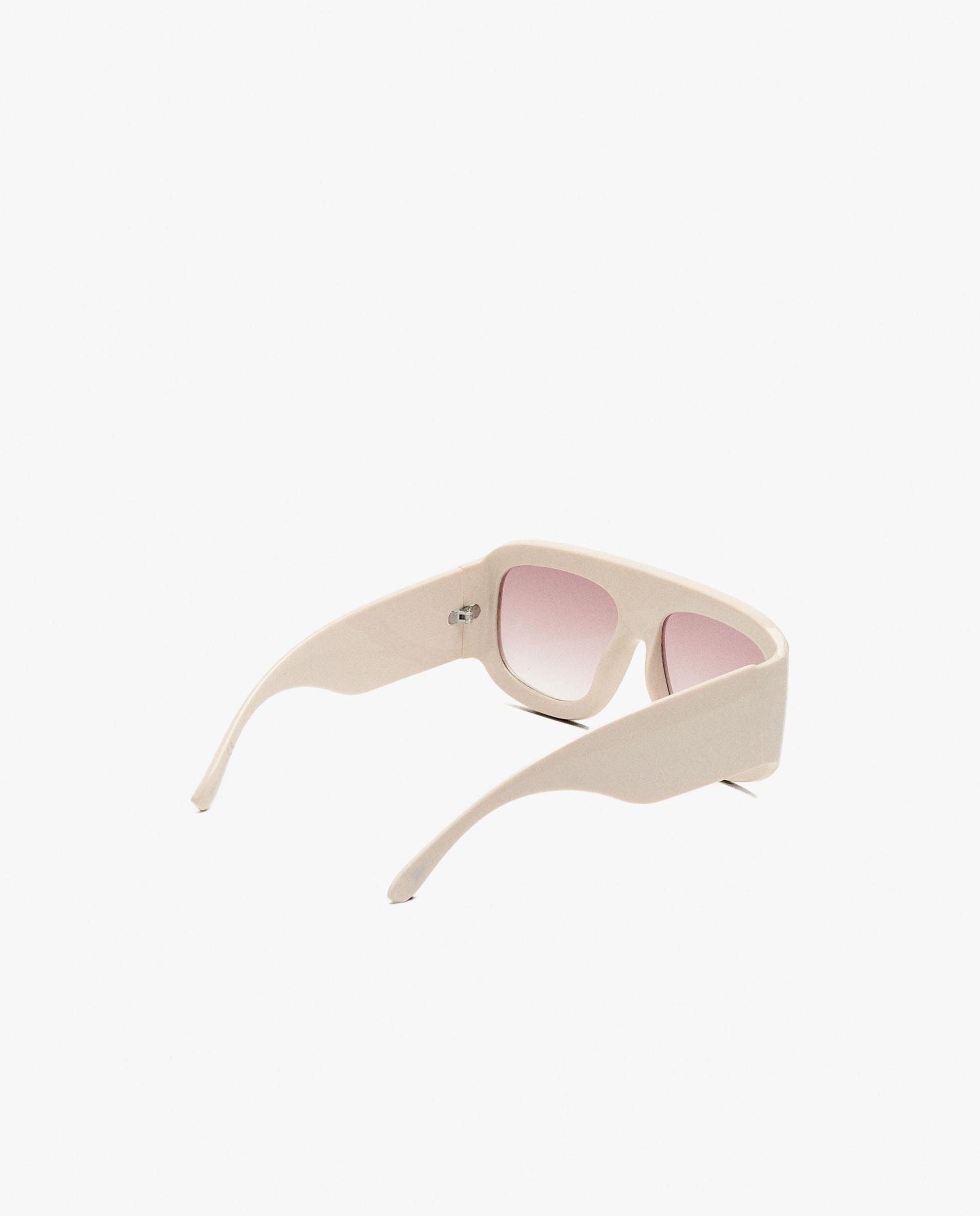 Gafas de sol de mujer con protección uv y forma rectangular en liso - Parfois - Crudo Crudo-2