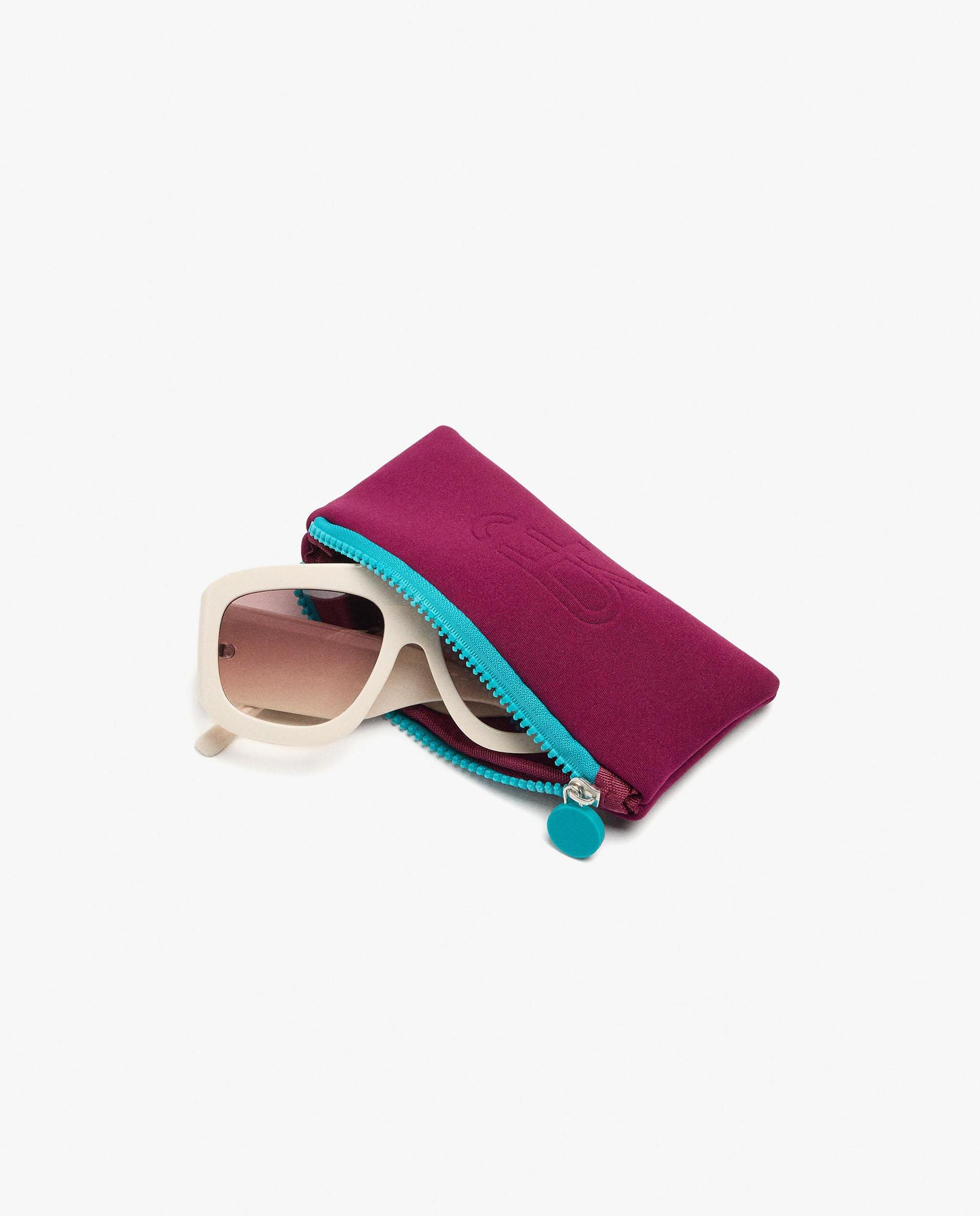 Gafas de sol de mujer con protección uv y forma rectangular en liso - Parfois - Crudo Crudo-4