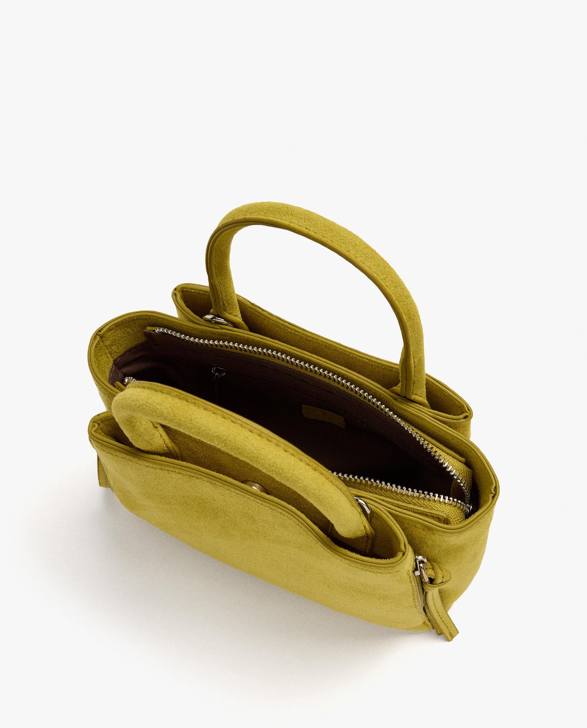 Bolso de mano convertible a bandolera con cierre de cremallera en liso - Parfois - Lima Lima-4