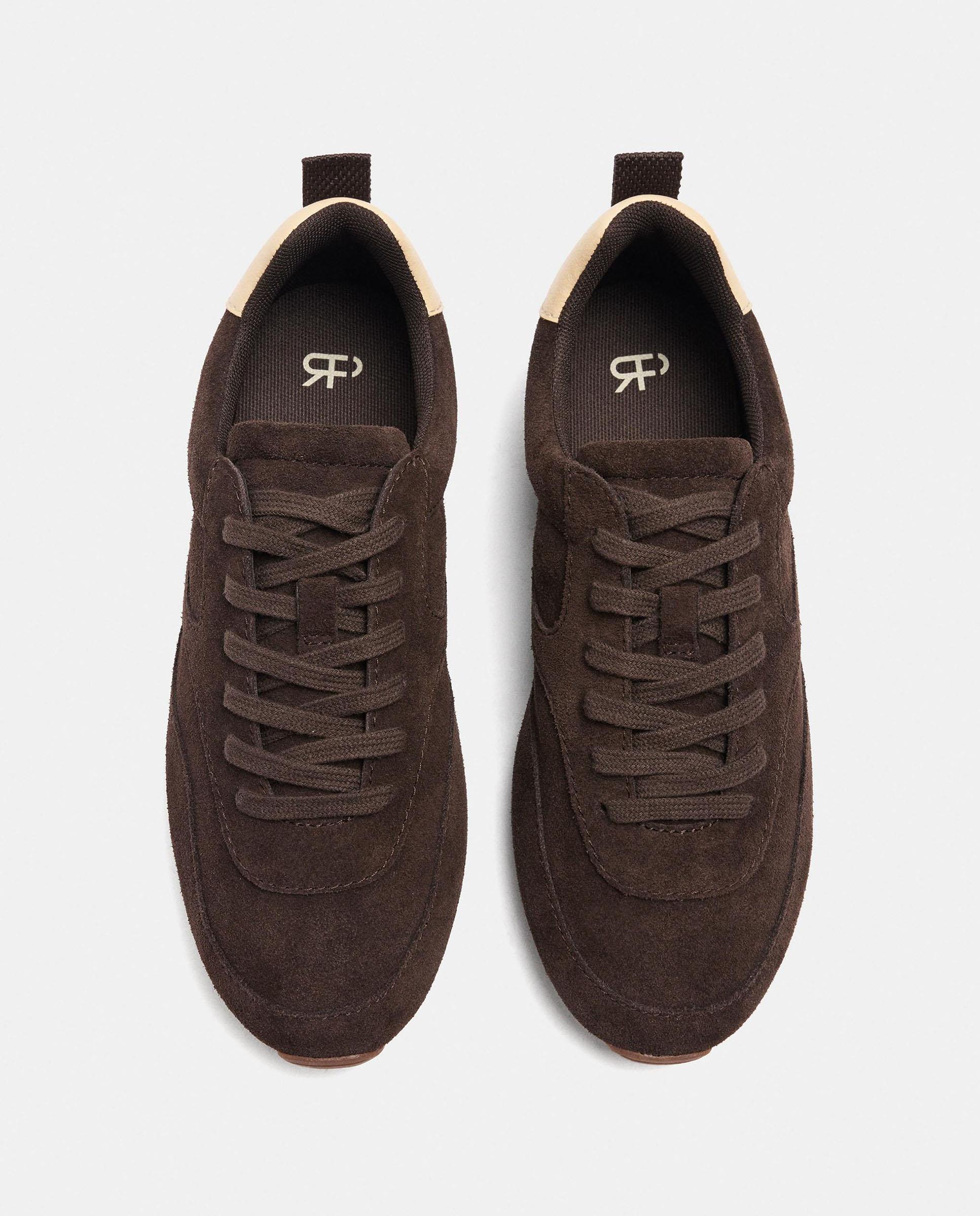 Zapatillas deportivas de mujer con suela a contraste en liso - Parfois - Marrón oscuro Marrón oscuro-3