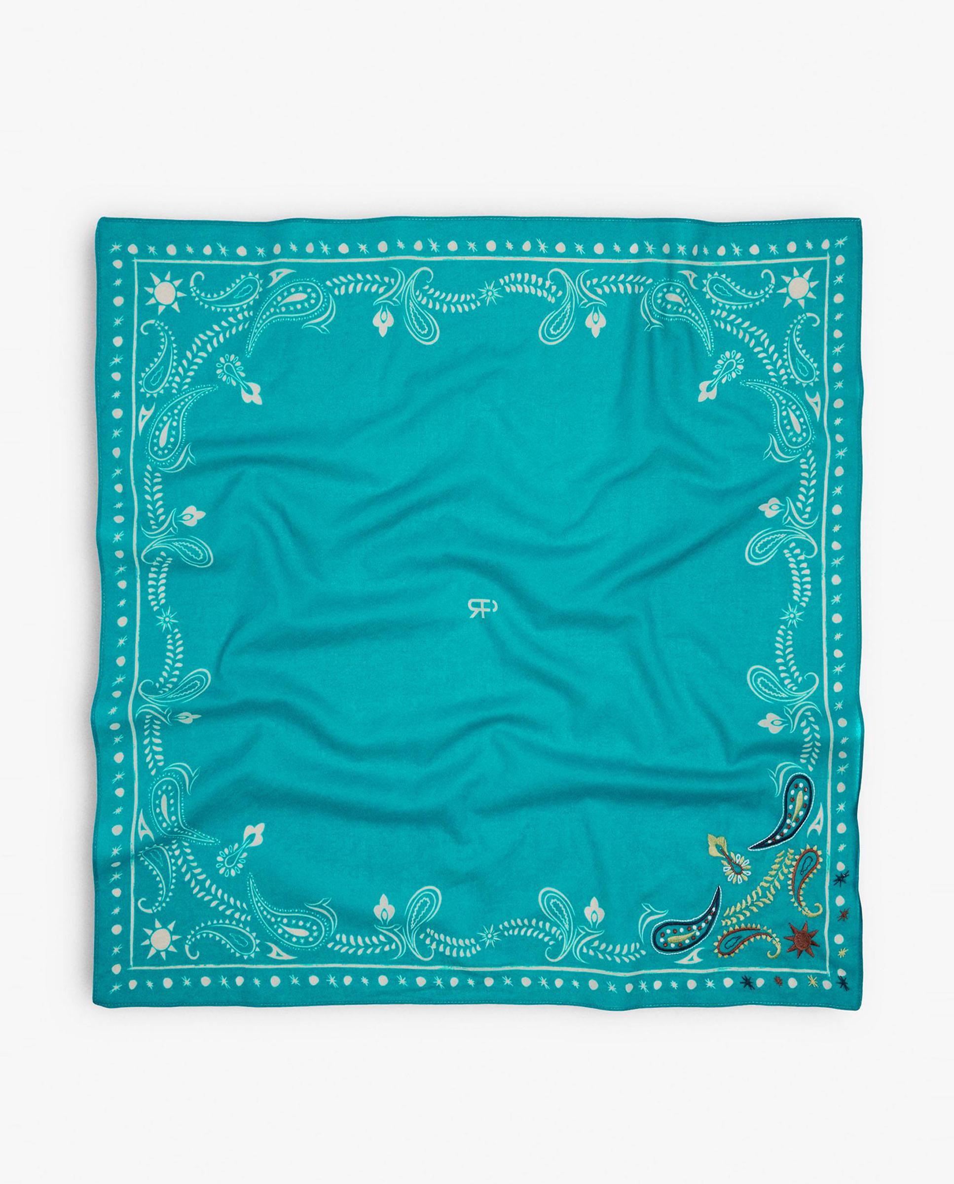 Pañuelo 100% algodón con estampado paisley - Parfois - Azul Azul-1