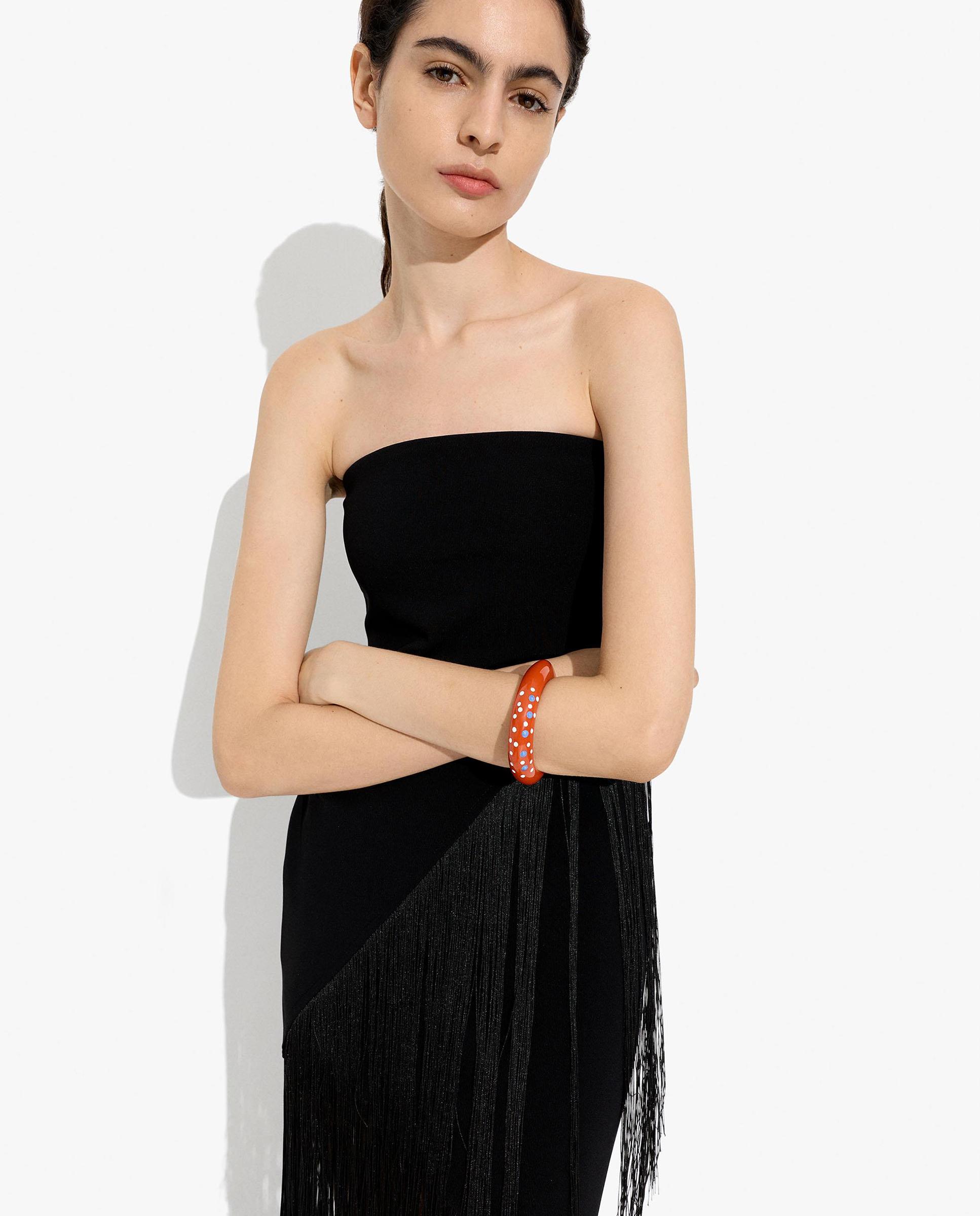 Pulsera rígida con dibujos decorativos - Parfois - Naranja Naranja-2