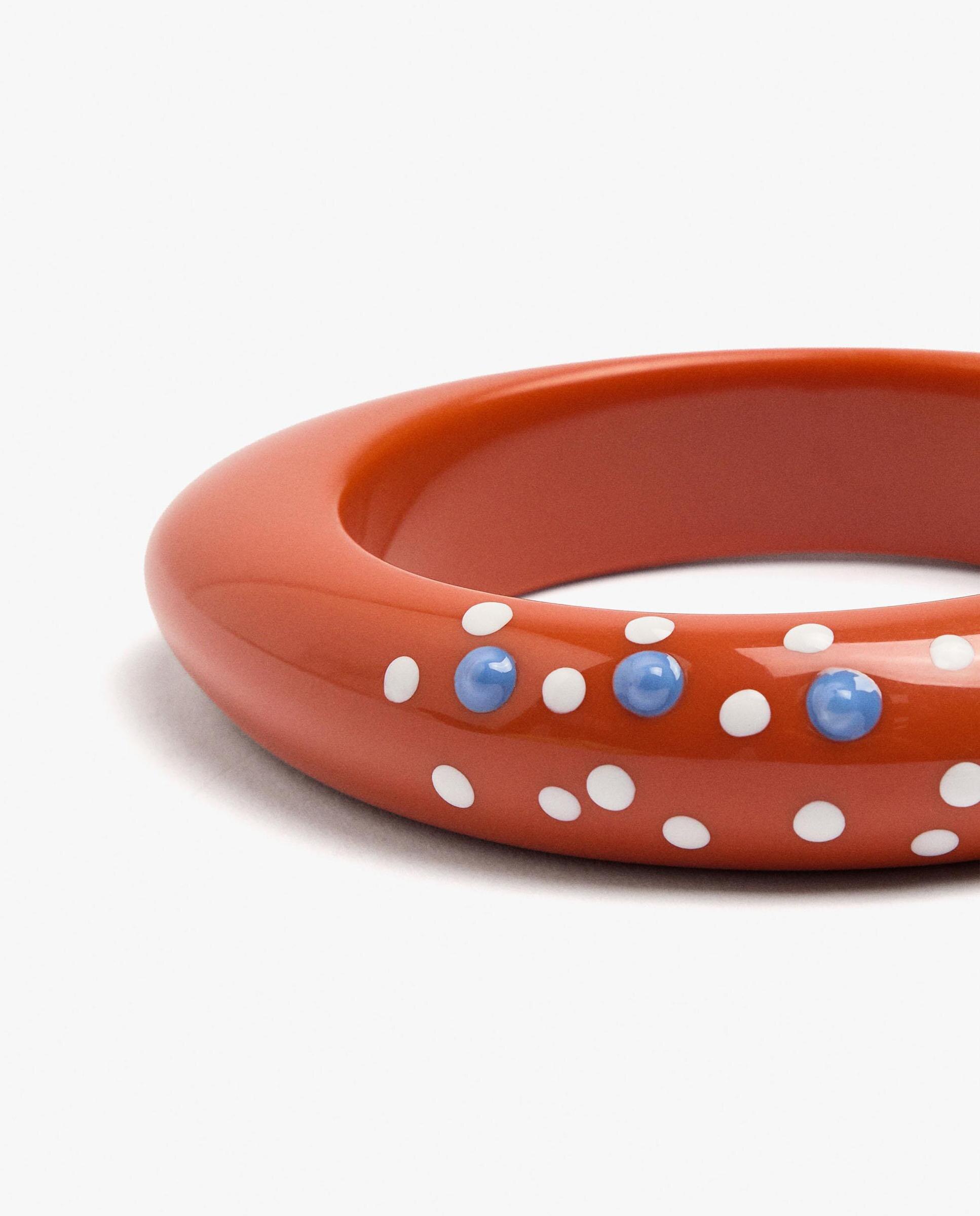 Pulsera rígida con dibujos decorativos - Parfois - Naranja Naranja-3