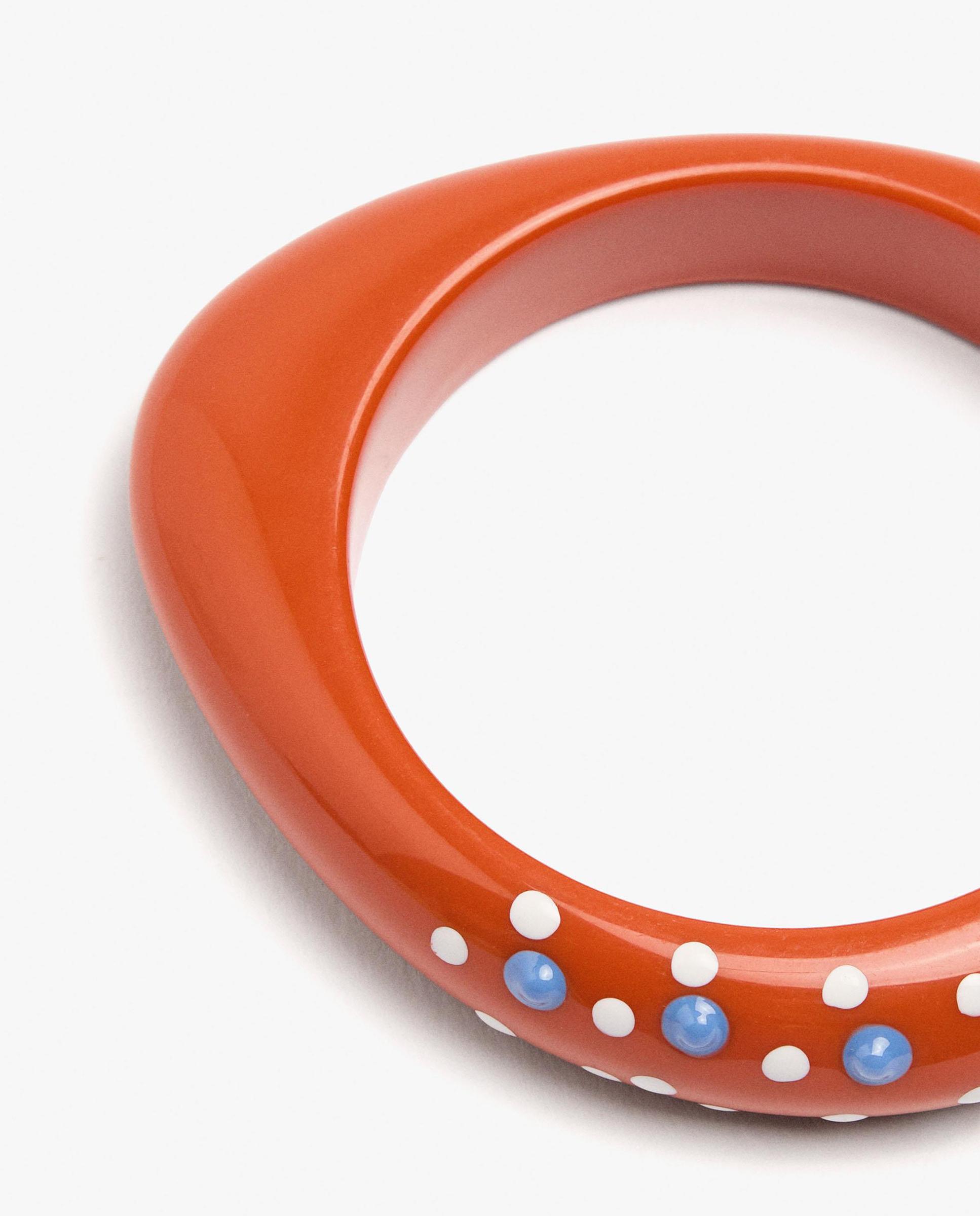Pulsera rígida con dibujos decorativos - Parfois - Naranja Naranja-4