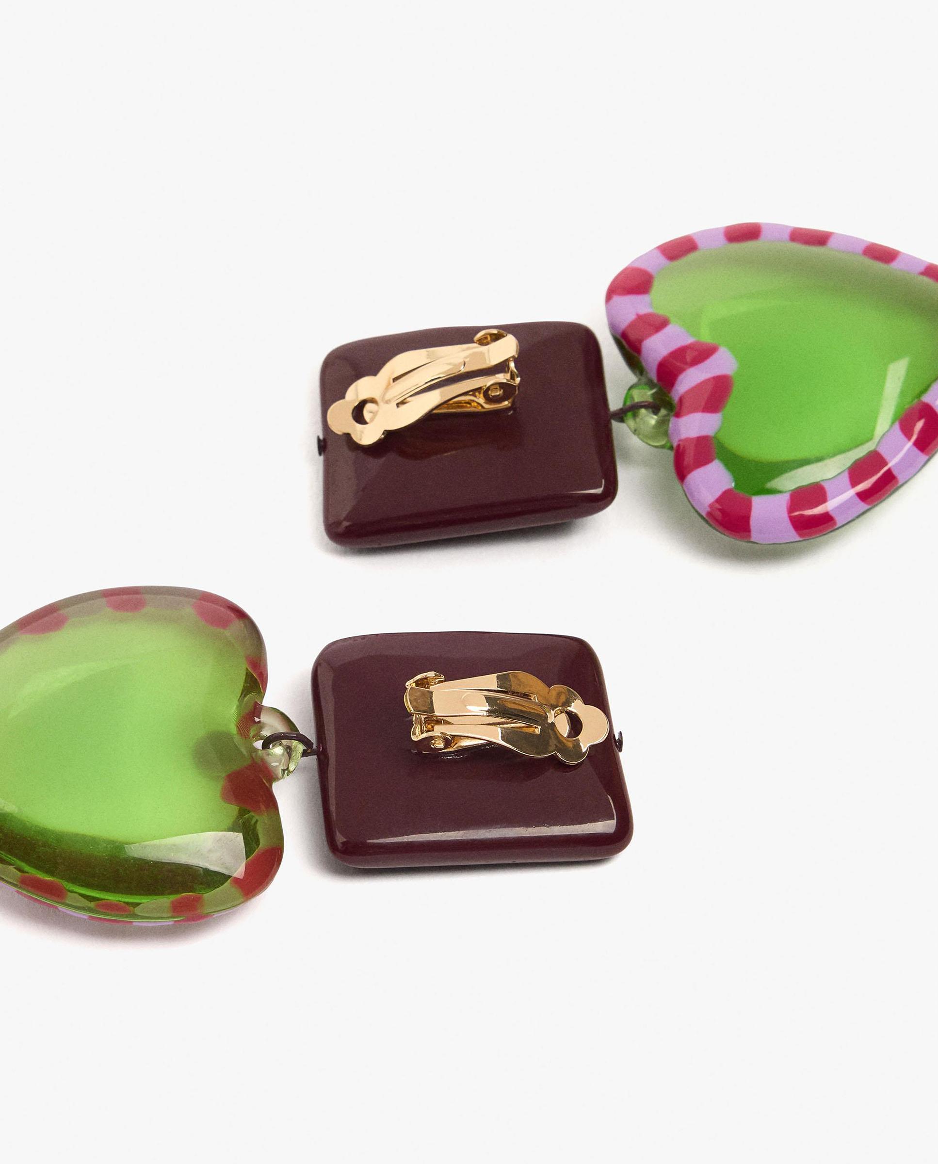 Pendientes con abalorio de corazón decorativo - Parfois - Multicolor Multicolor-4