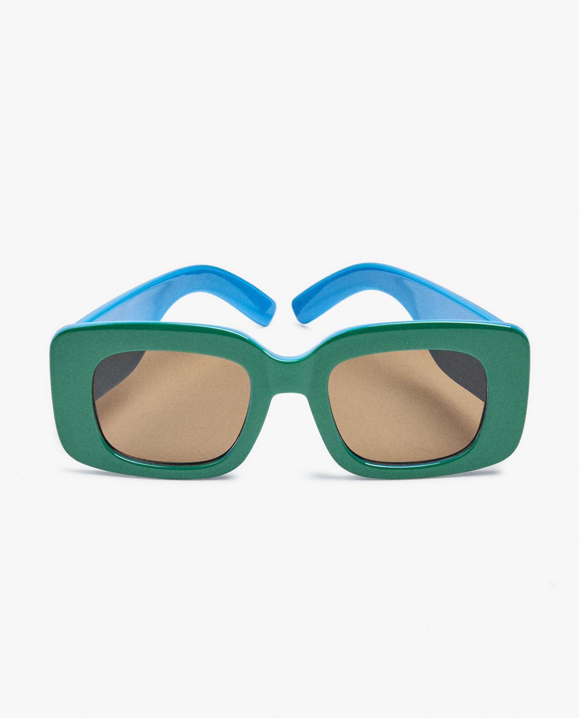Gafas de sol de mujer parfois con protección uv y forma rectangular en liso - Verde Verde-1