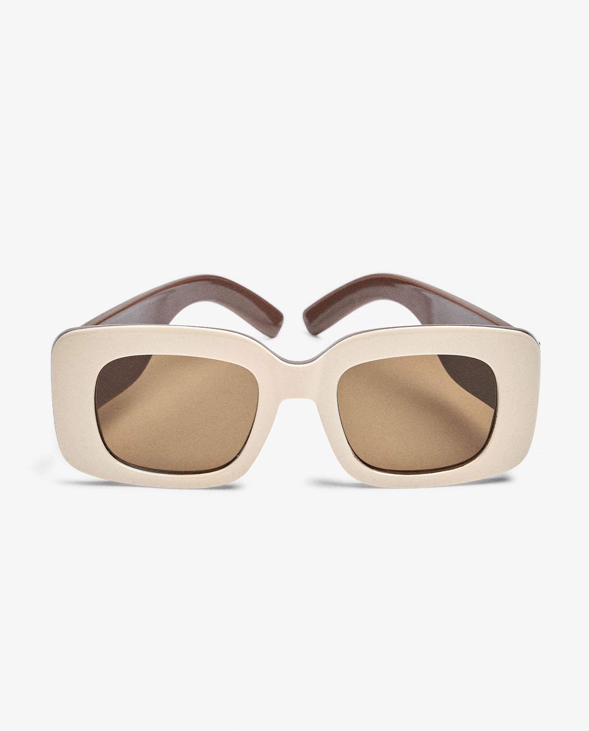 Gafas de sol de mujer parfois con protección uv y forma rectangular en liso - Crudo Crudo-1