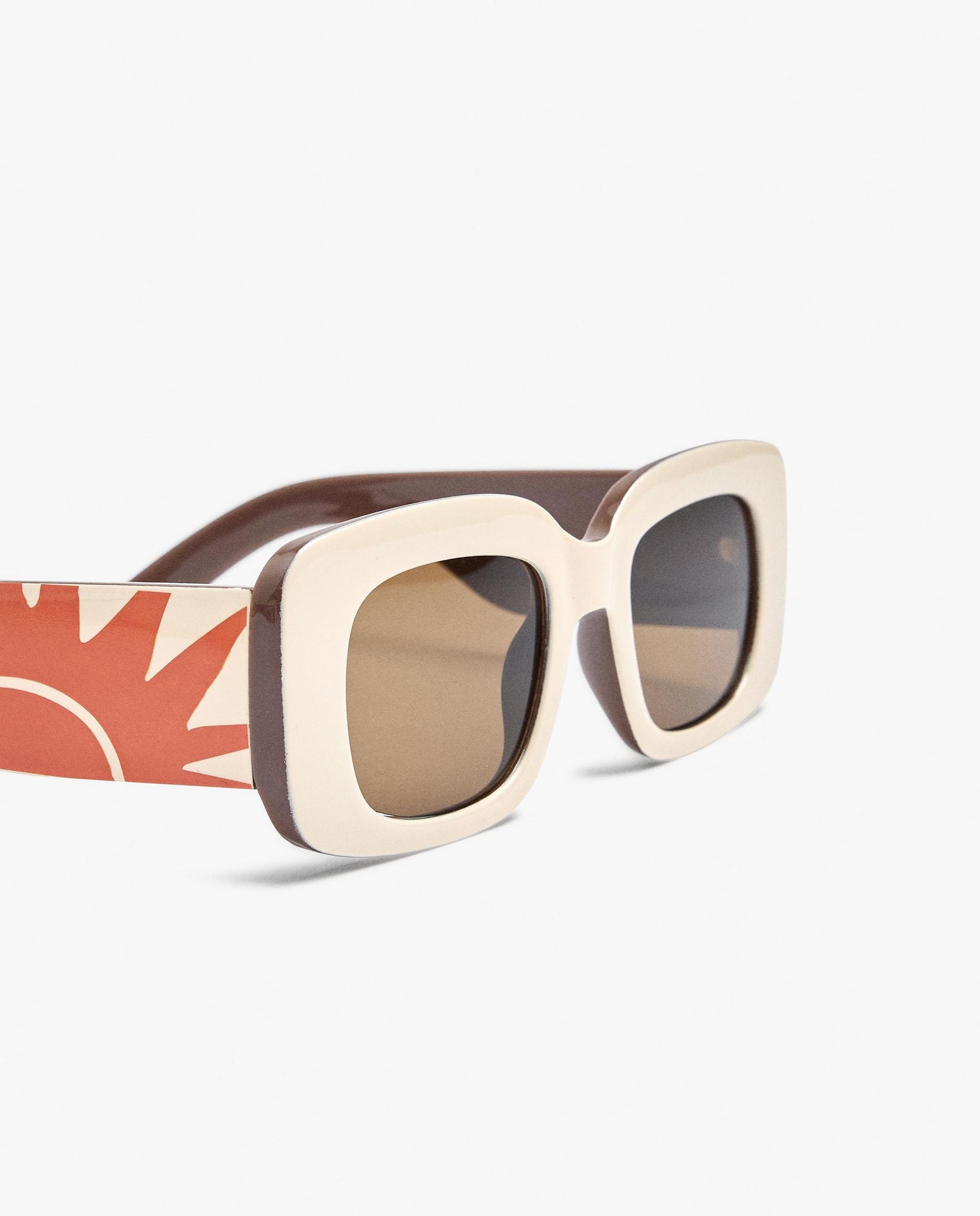 Gafas de sol de mujer parfois con protección uv y forma rectangular en liso - Crudo Crudo-3