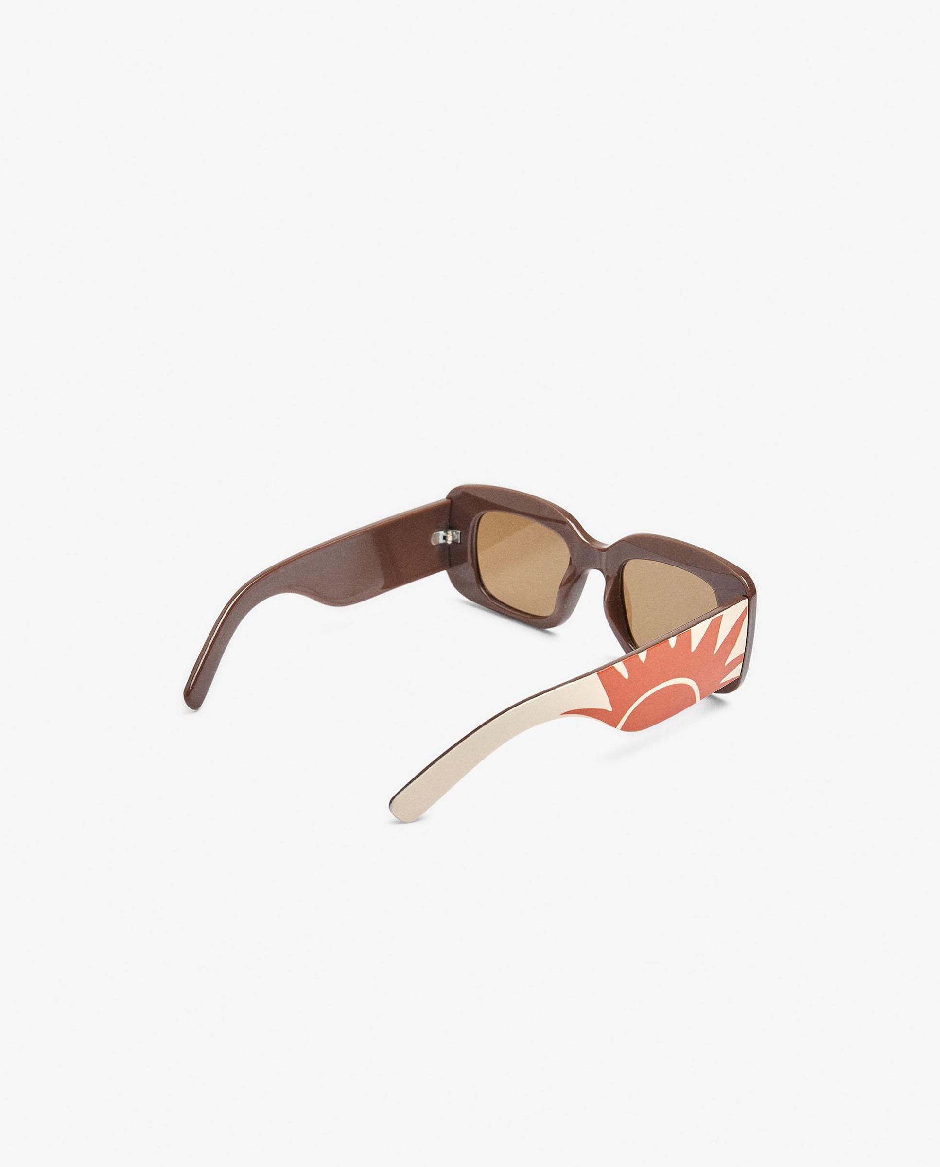 Gafas de sol de mujer parfois con protección uv y forma rectangular en liso - Crudo Crudo-2