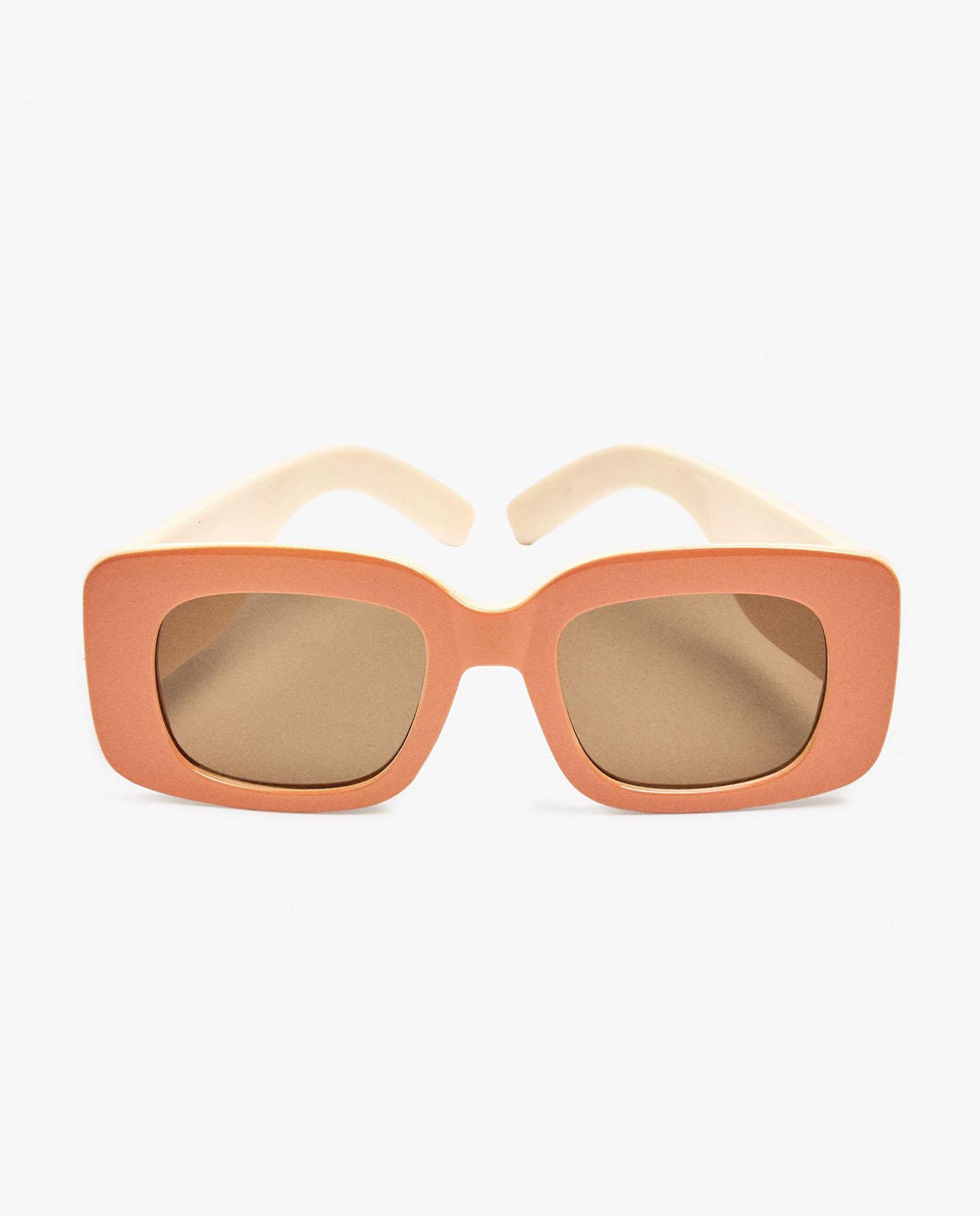 Gafas de sol de mujer parfois con protección uv y forma rectangular en liso - Naranja Naranja-1