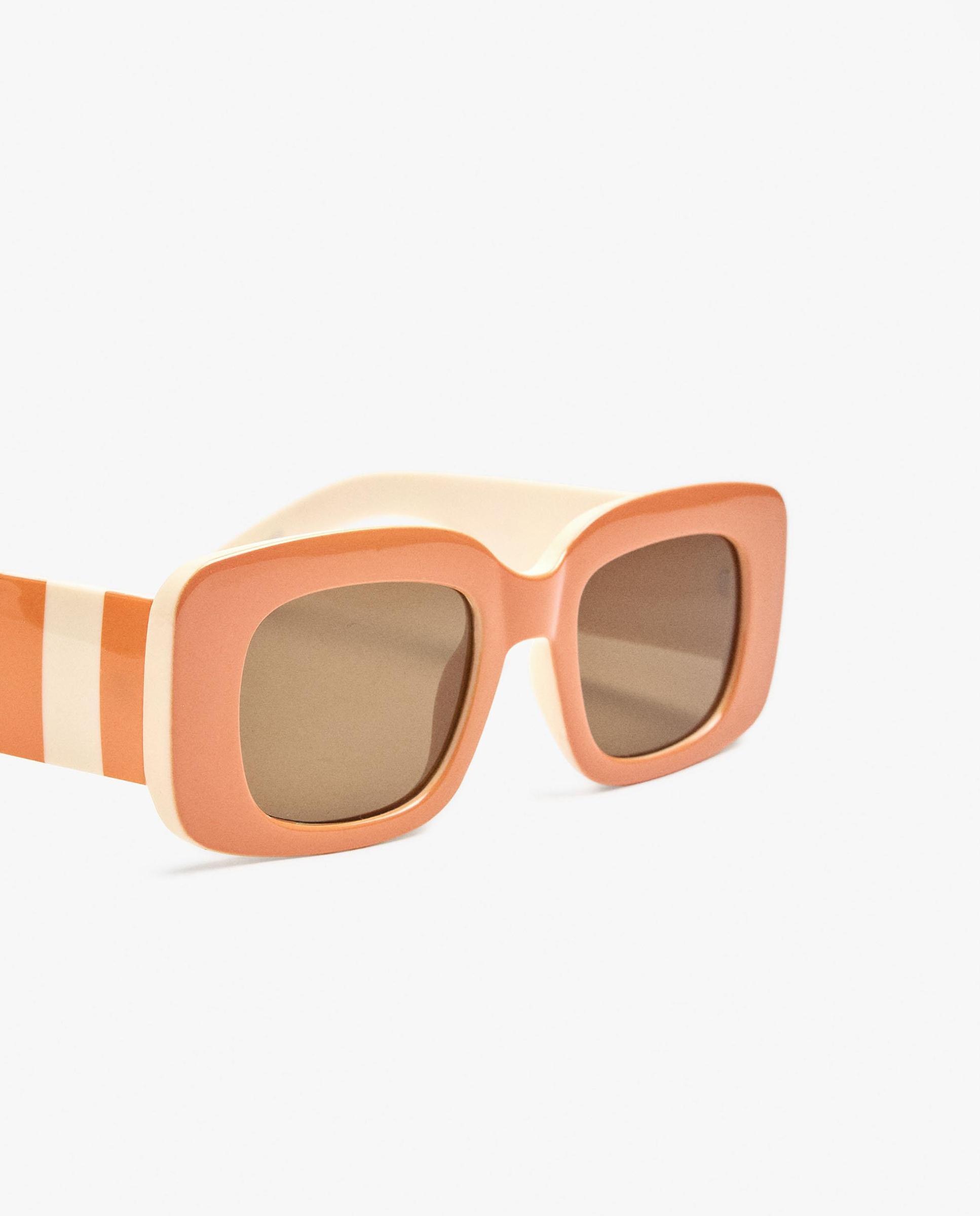 Gafas de sol de mujer parfois con protección uv y forma rectangular en liso - Naranja Naranja-3
