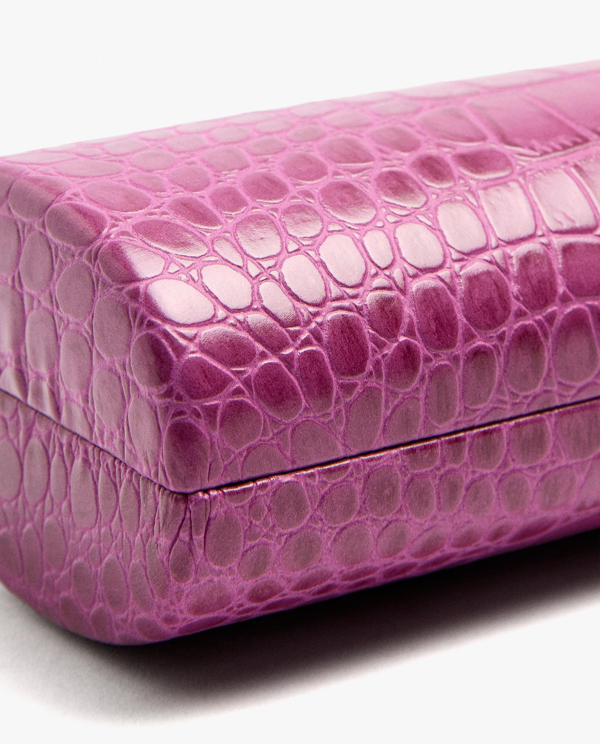 Bolso de fiesta multiposición alargado en liso - Parfois - Rosa Rosa-3