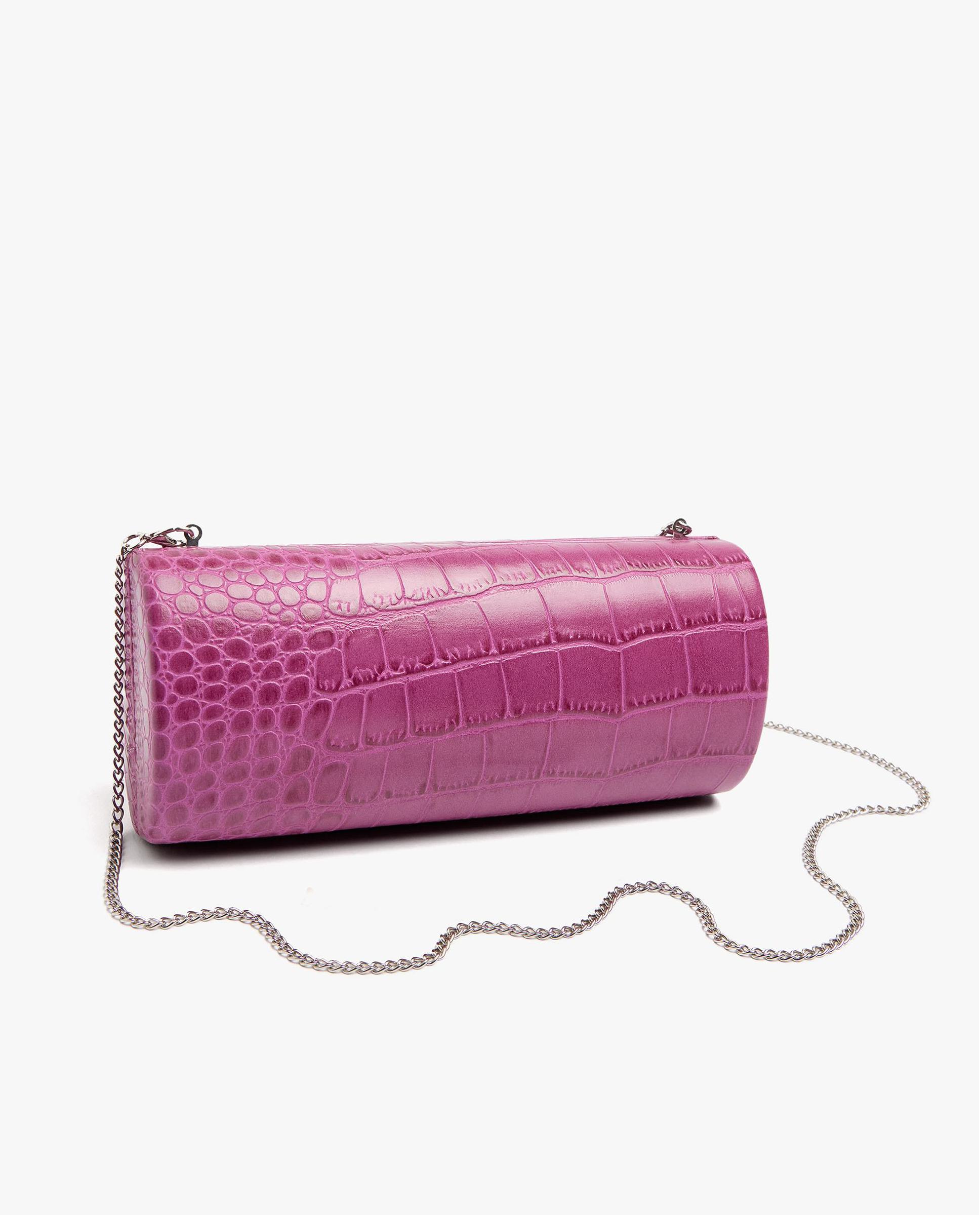 Bolso de fiesta multiposición alargado en liso - Parfois - Rosa Rosa-2