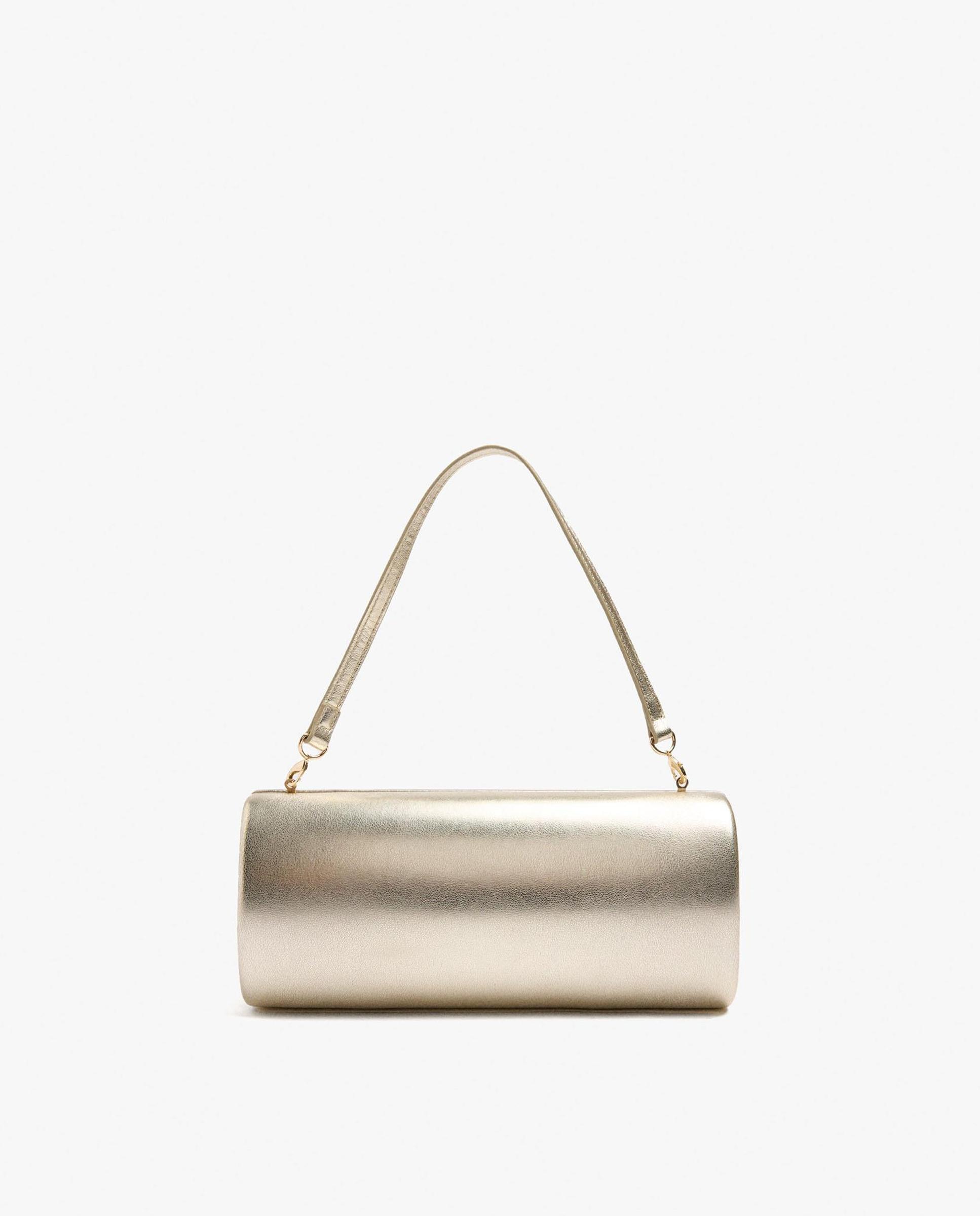 Imagen 0 de Bolso de fiesta multiposición alargado en liso Oro