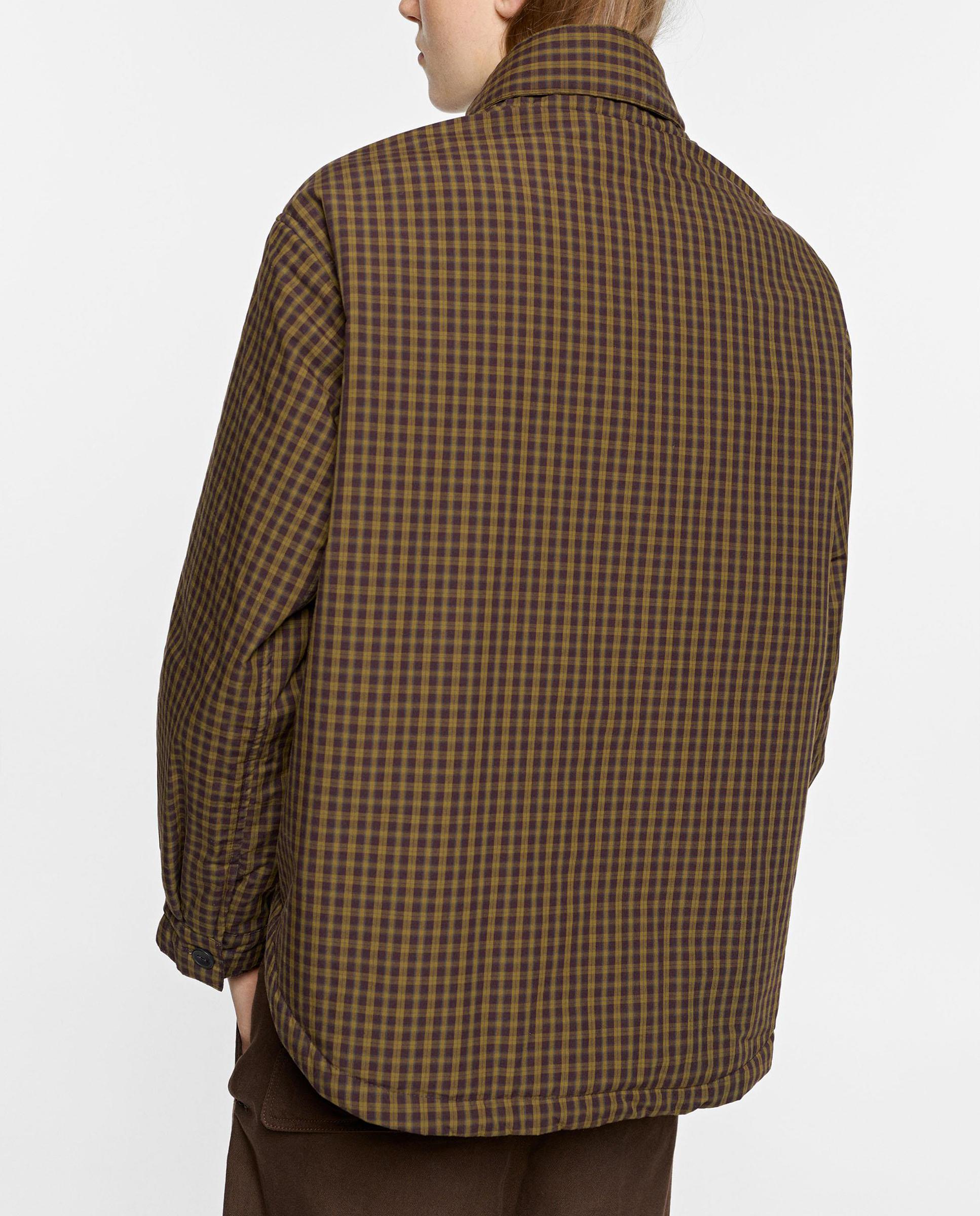 Chaqueta de mujer 100% algodón con cierre de botones y pañuelo extraíble - Parfois - Marrón oscuro Marrón oscuro-5