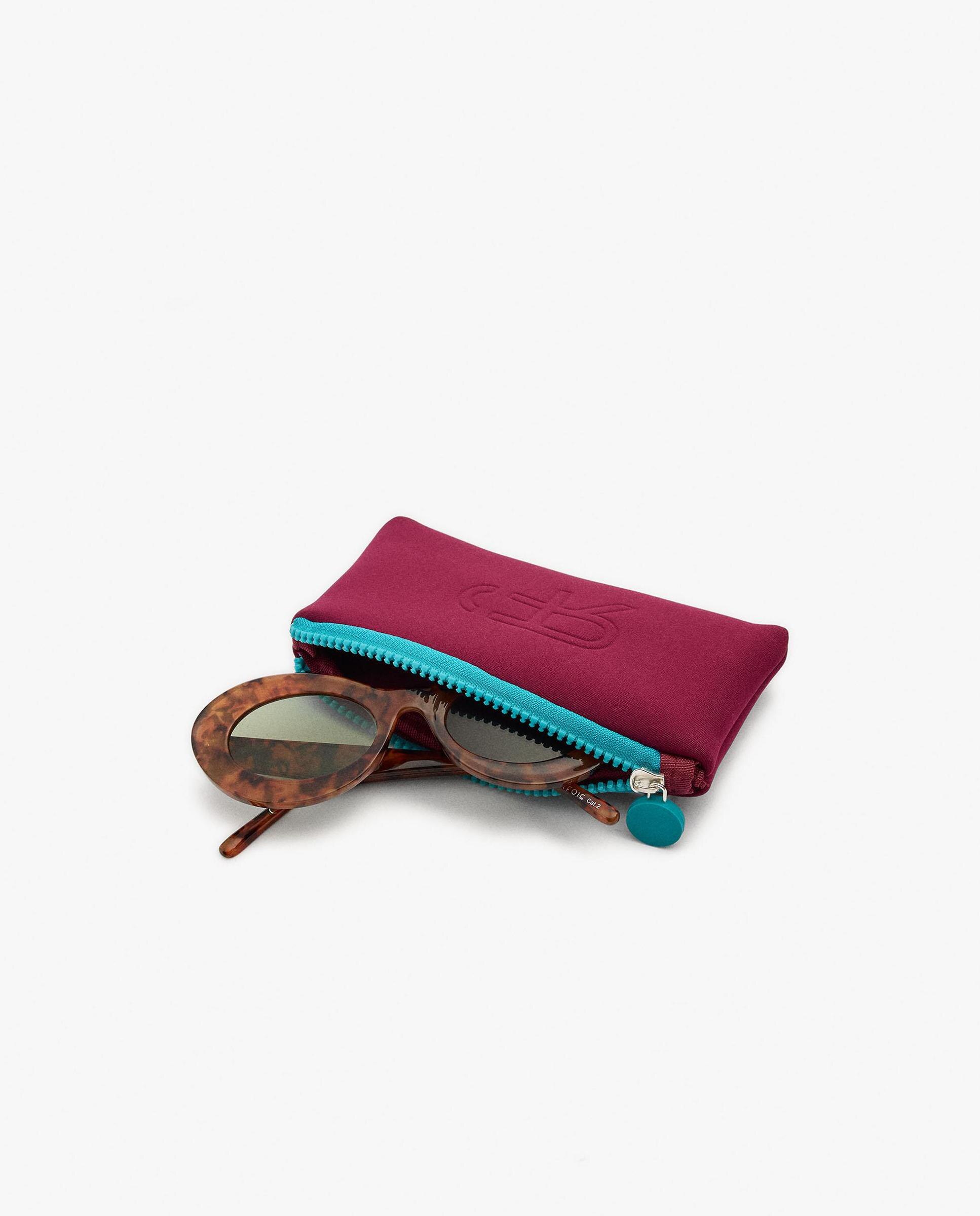 Gafas de sol de mujer con protección uv y forma redonda con estampado animal print - Parfois - Marrón Marrón-5