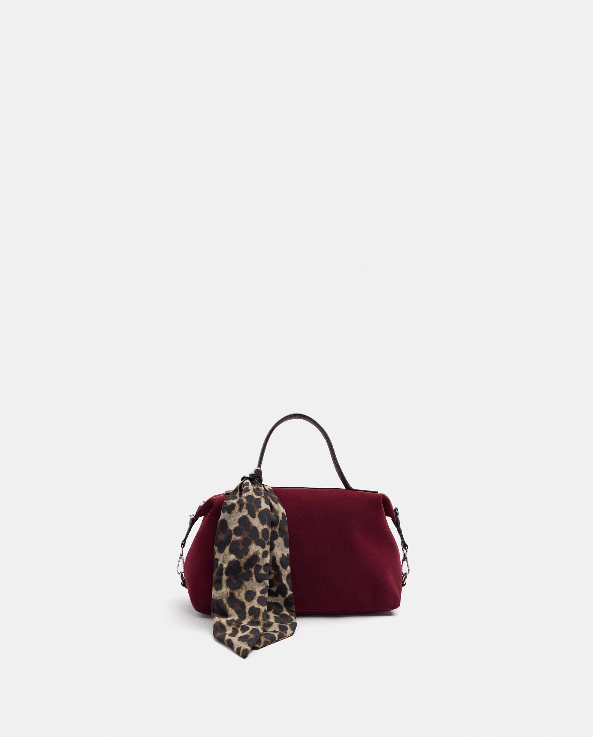 Bolso de mano estilo tote convertible a bandolera con cierre de cremallera en liso - Parfois - Burdeos Burdeos-1