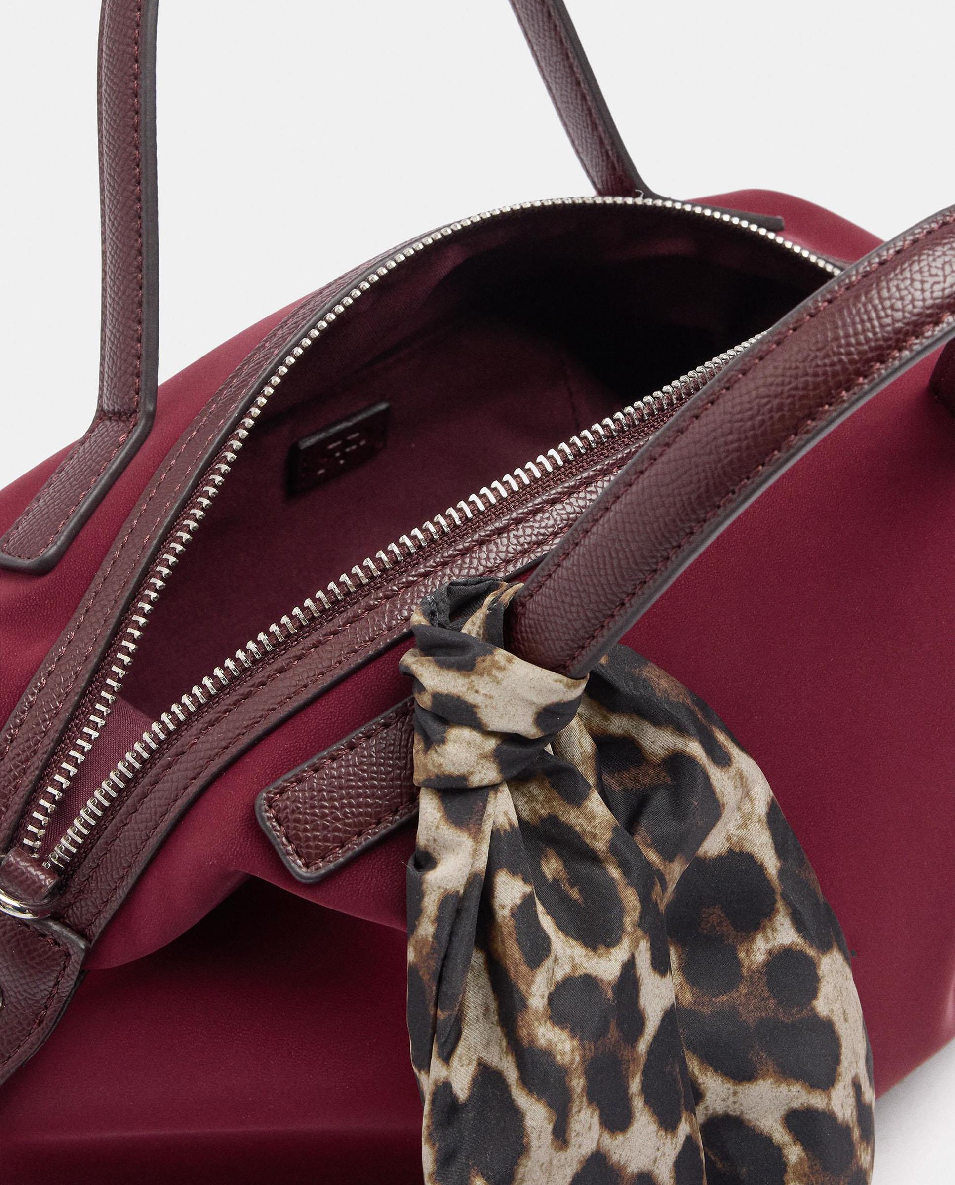 Bolso de mano estilo tote convertible a bandolera con cierre de cremallera en liso - Parfois - Burdeos Burdeos-4