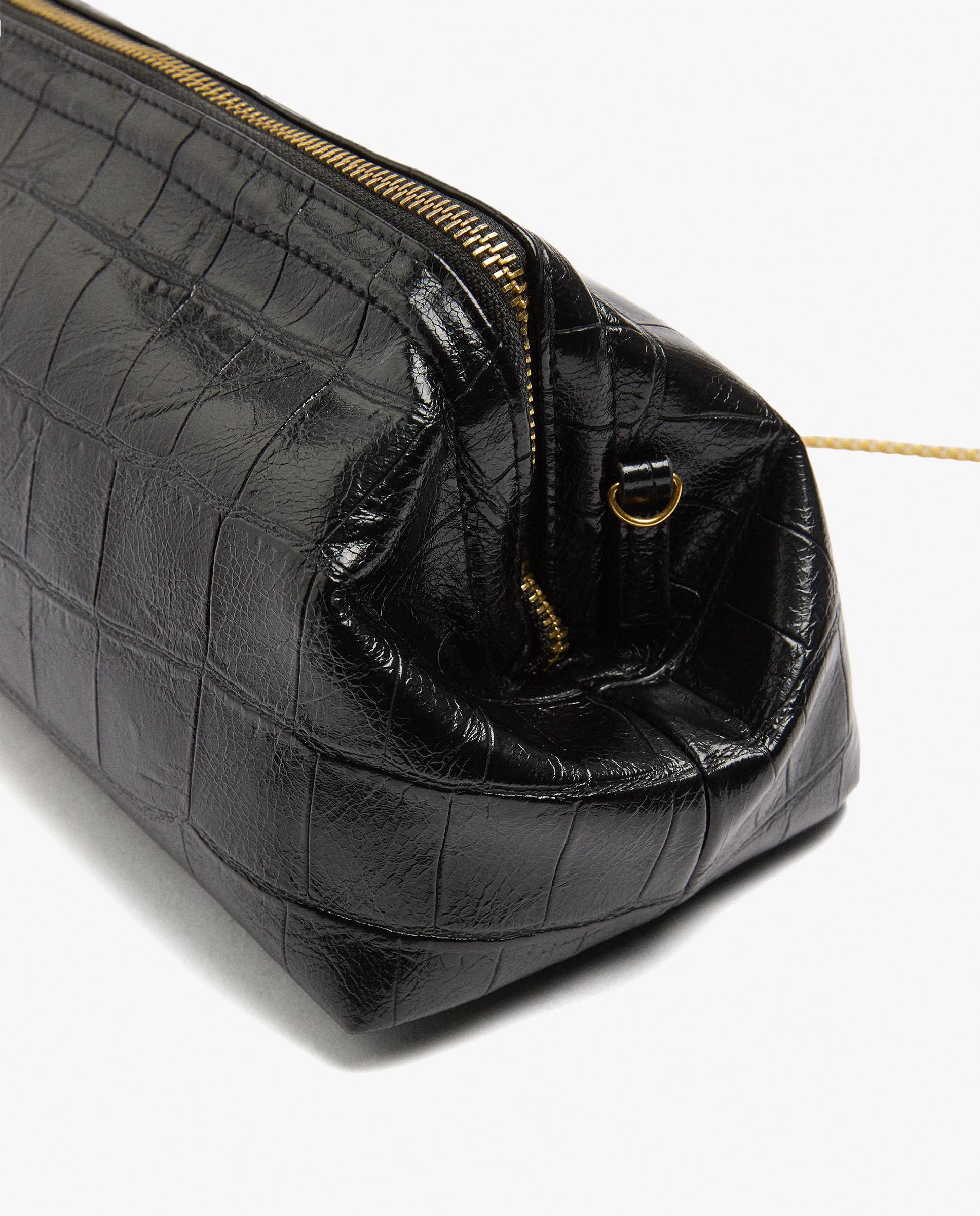 Bolso de fiesta convertible a bandolera con cierre de cremallera en liso - Parfois - Negro Negro-3