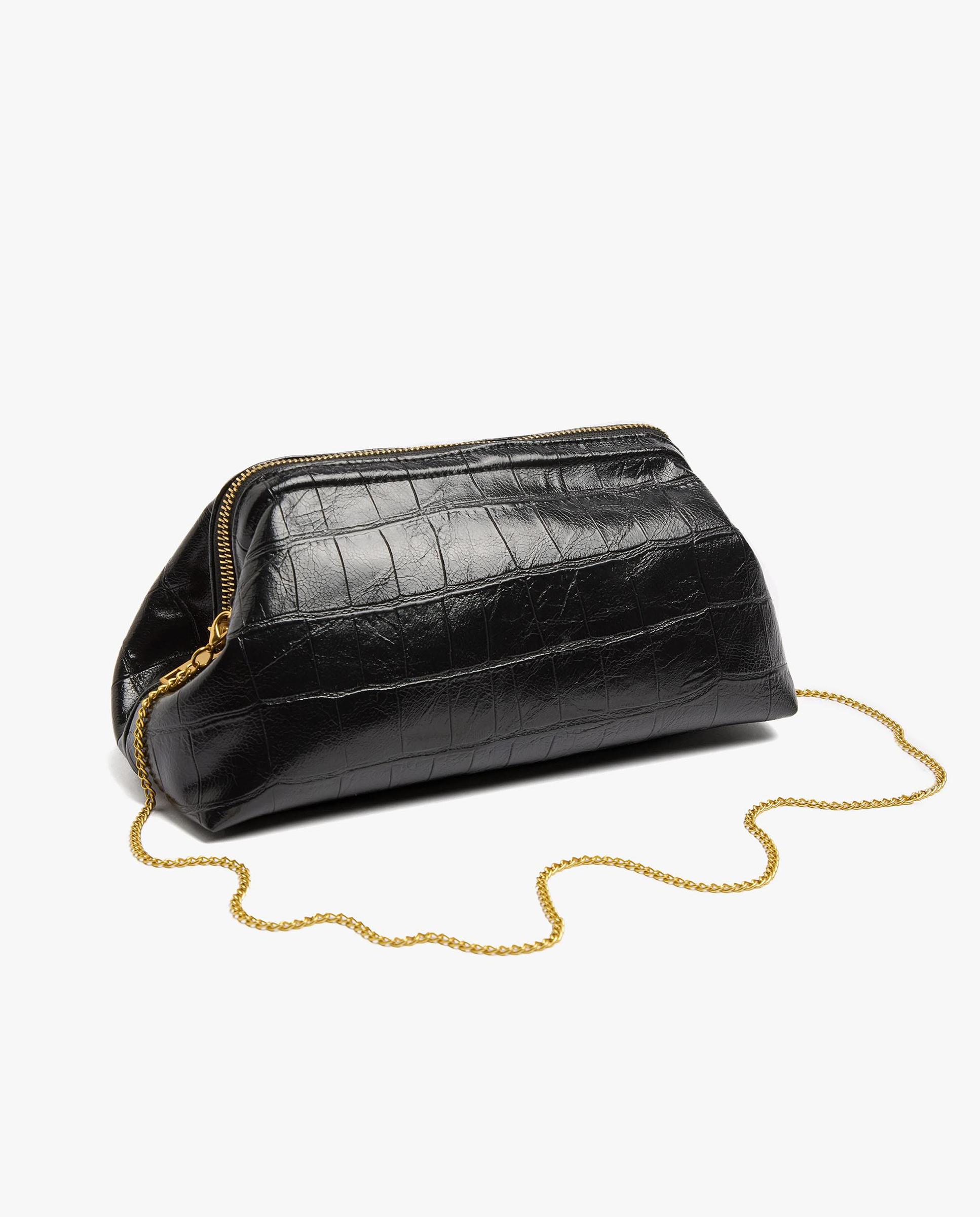 Bolso de fiesta convertible a bandolera con cierre de cremallera en liso - Parfois - Negro Negro-2
