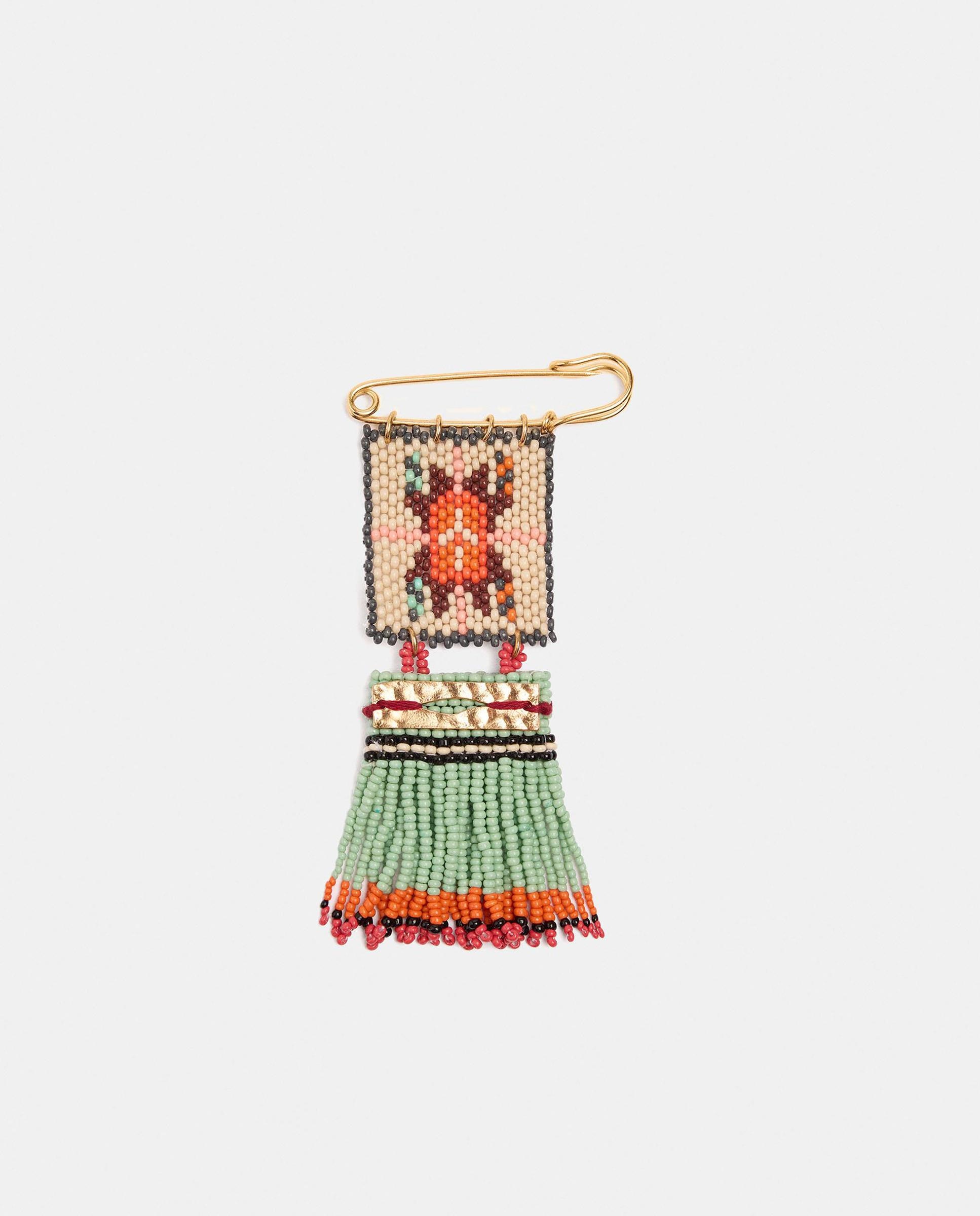 Imagen 0 de Broche irregular con abalorios Multicolor