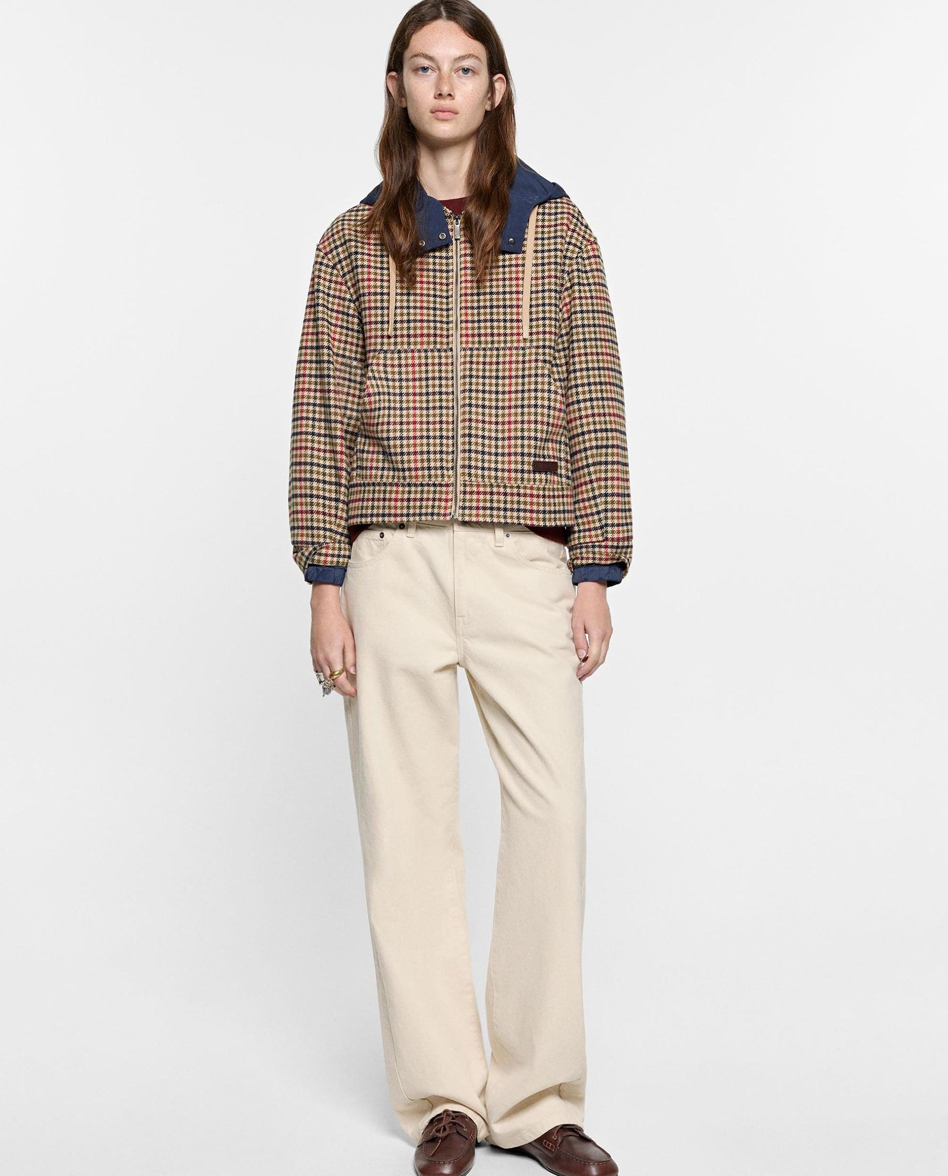 Imagen 2 de Chaqueta de mujer con estampado vichy y capucha desmontable - Parfois - Multicolor Multicolor