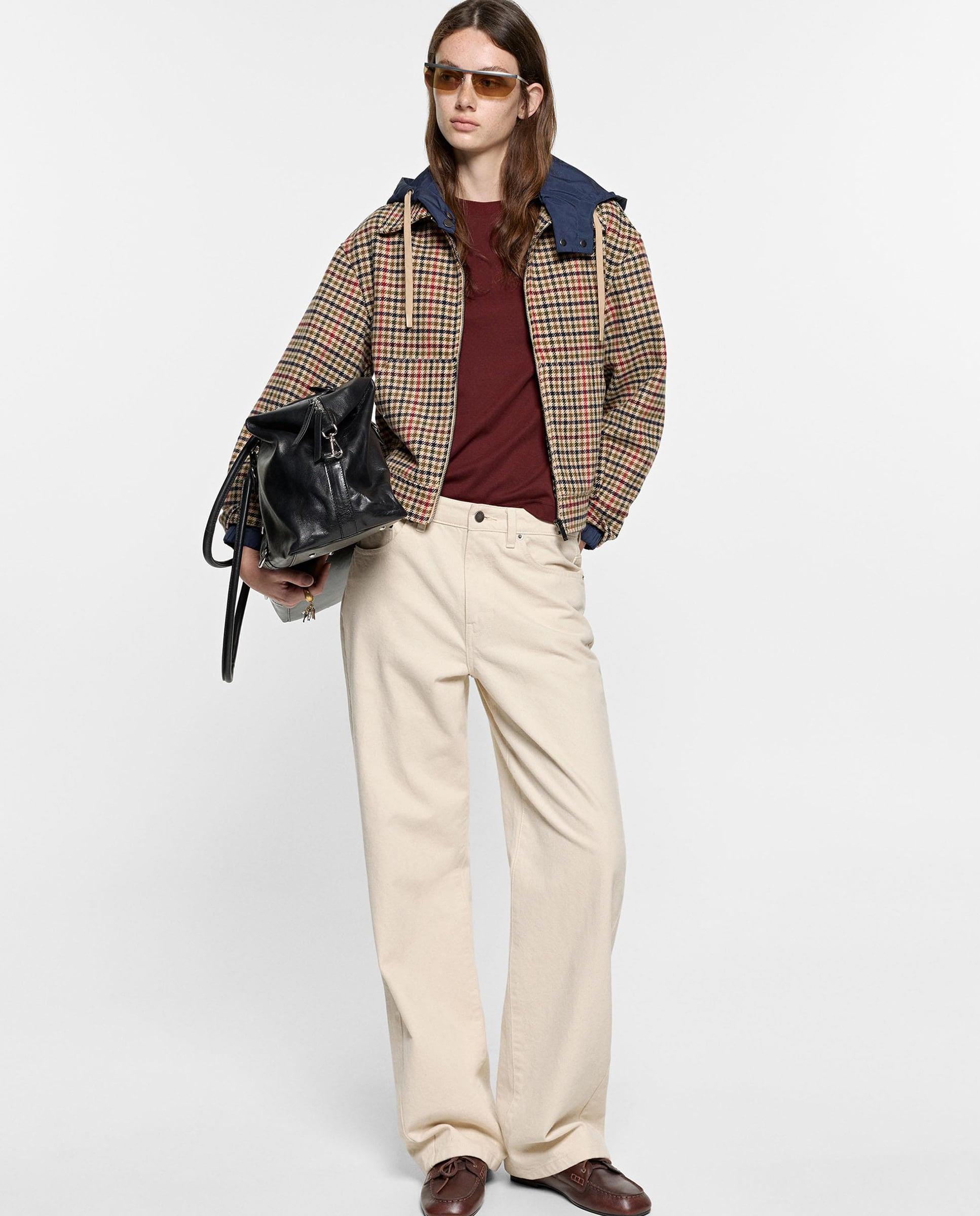 Imagen 3 de Chaqueta de mujer con estampado vichy y capucha desmontable - Parfois - Multicolor Multicolor