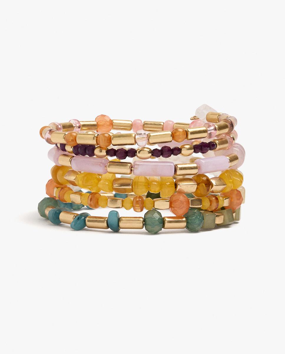 Pack de pulseras con cuentas decorativas y piedras - Parfois - Multicolor Multicolor-1