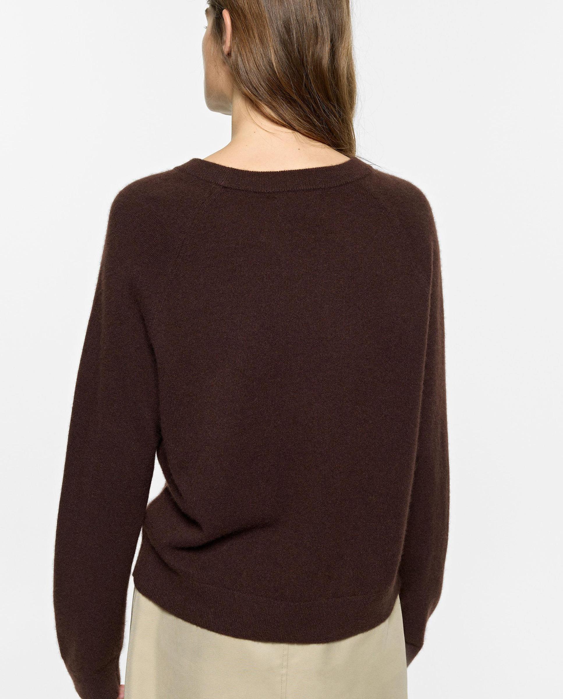 Jersey de mujer 100% cashmere de manga larga en liso - Parfois - Marrón oscuro Marrón oscuro-4