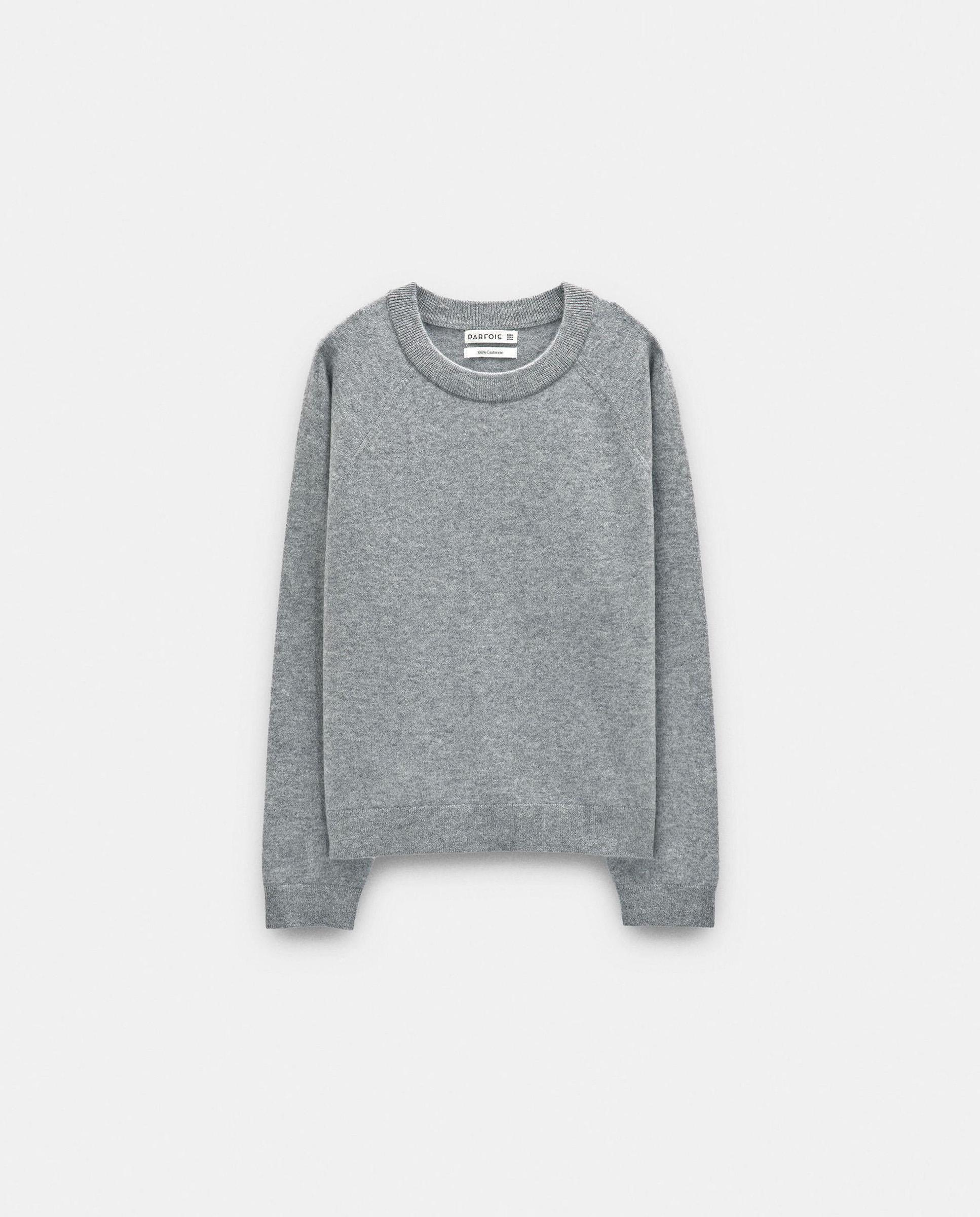 Jersey de mujer 100% cashmere de manga larga en liso - Parfois - Gris claro Gris claro-6