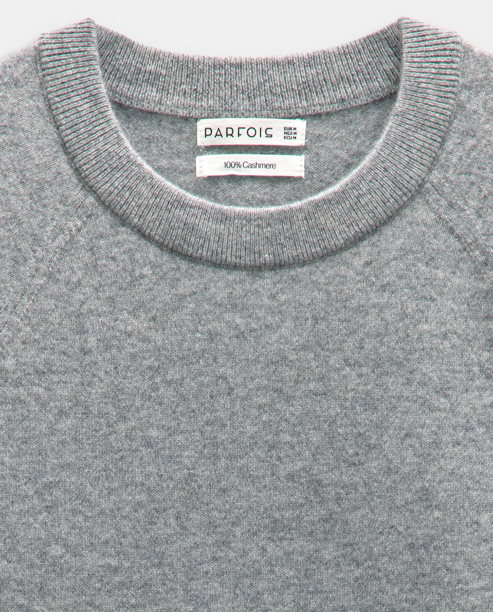 Jersey de mujer 100% cashmere de manga larga en liso - Parfois - Gris claro Gris claro-5