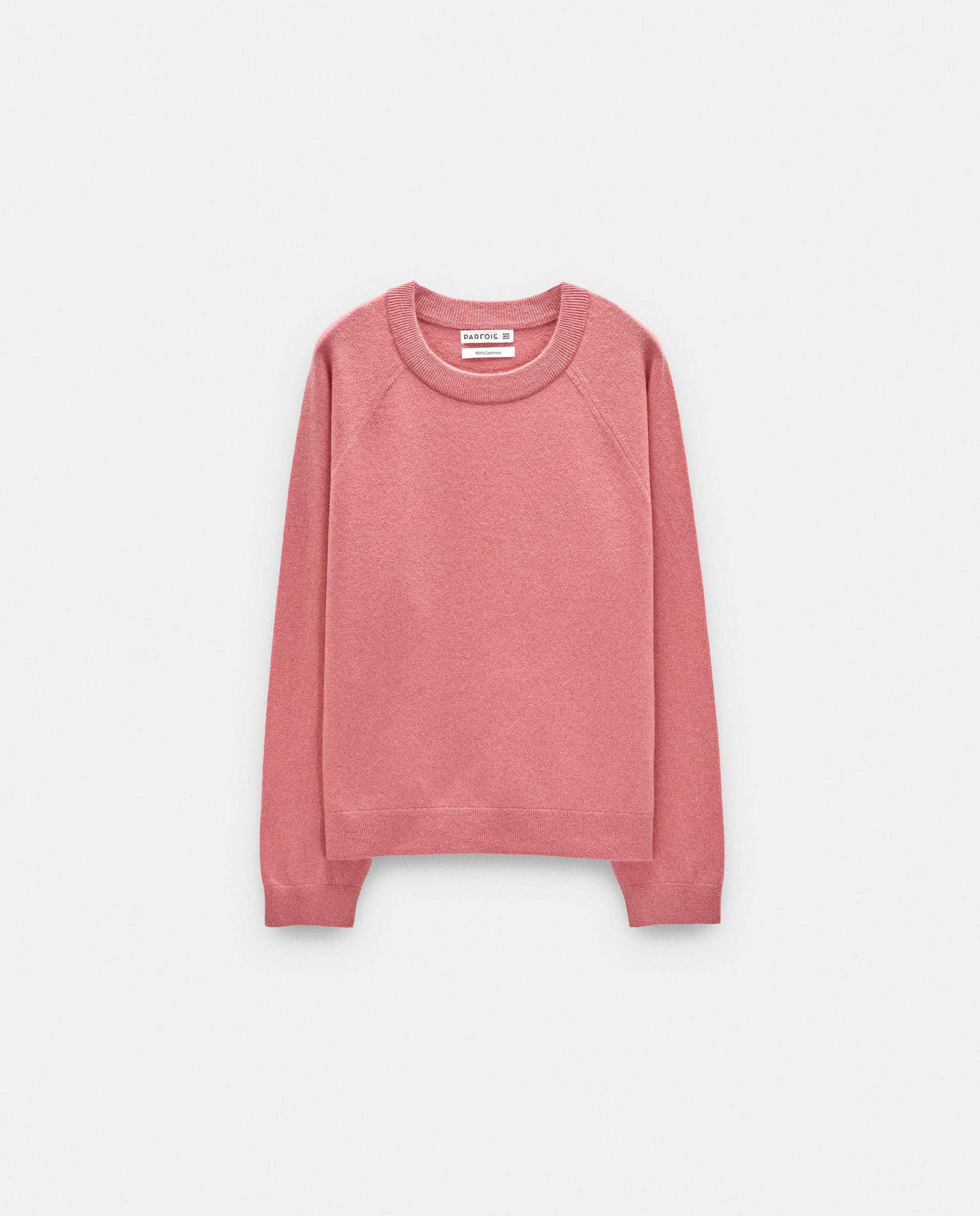 Jersey de mujer 100% cashmere de manga larga en liso - Parfois - Rosa Rosa-6